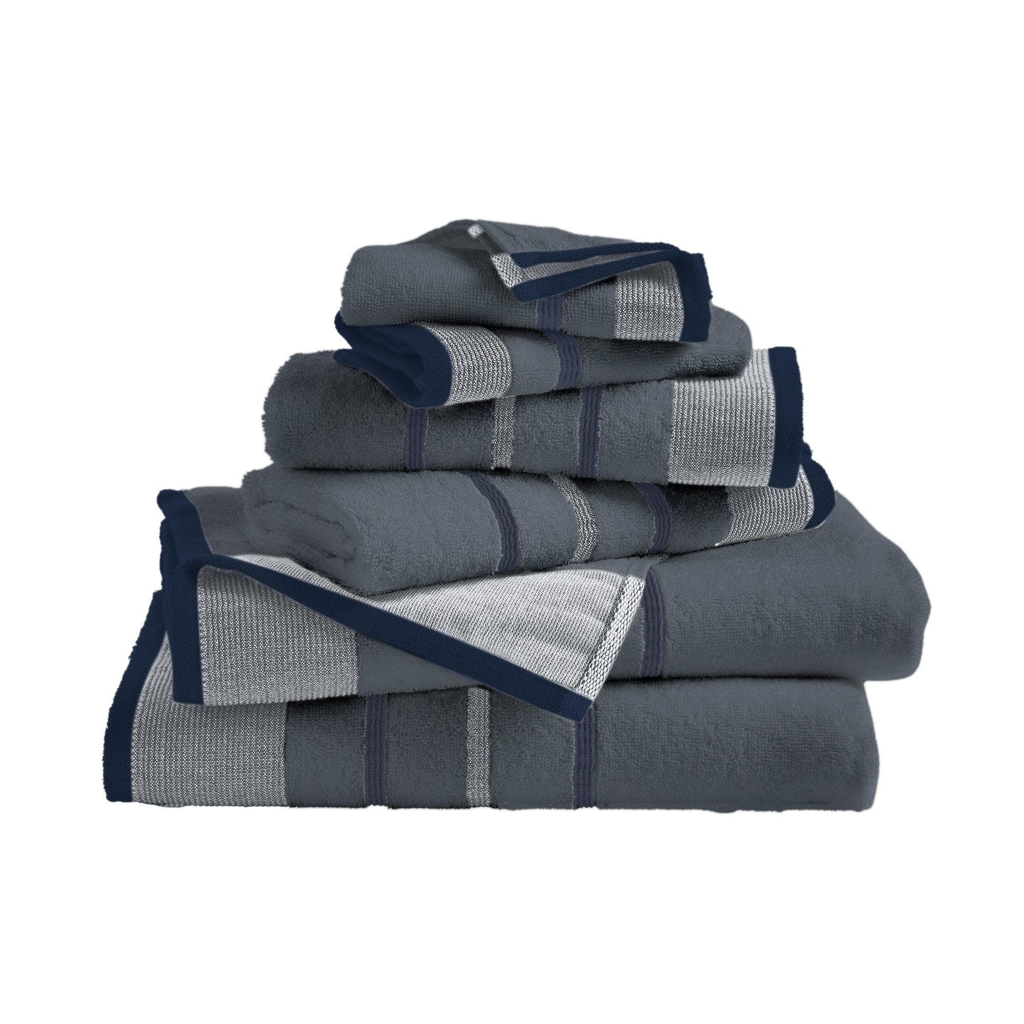 Decorative Cotton Stripe Bath Towel Set - Noelle Collection - The Peony Haus