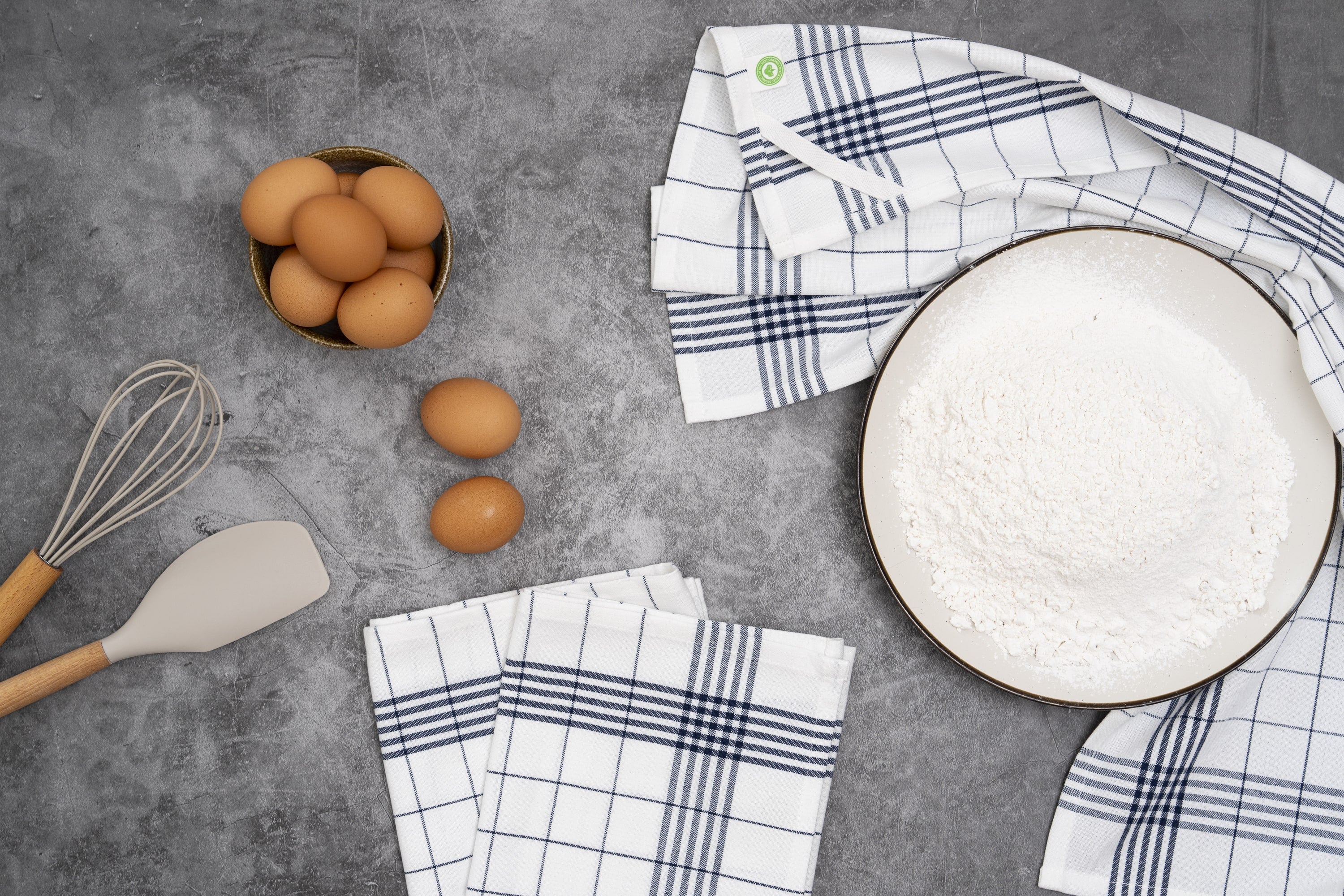 Windowpane Kitchen Towels - The Peony Haus