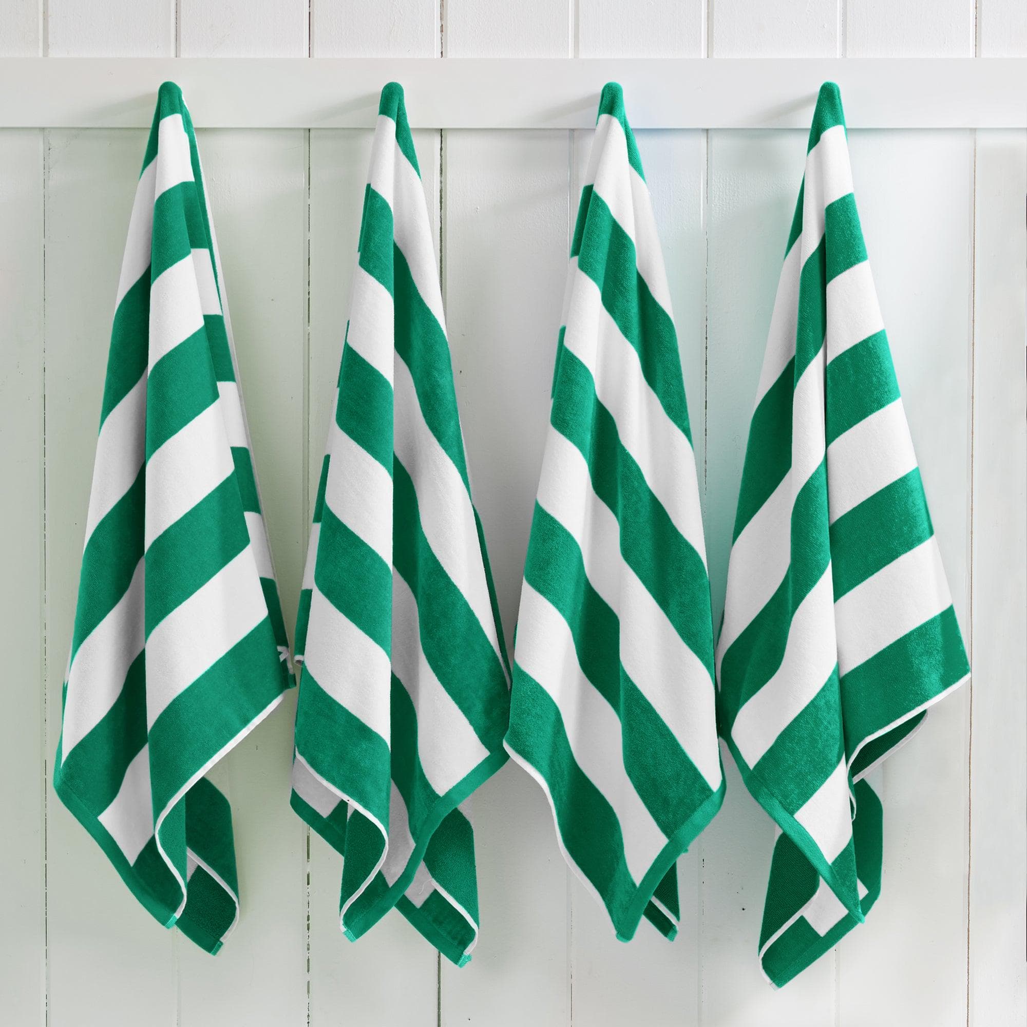Cotton Velour Cabana Stripe Beach Towel - Novia Collection - The Peony Haus