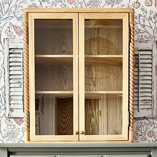 Turned Wood Frame Wall Cabinet - The Peony Haus