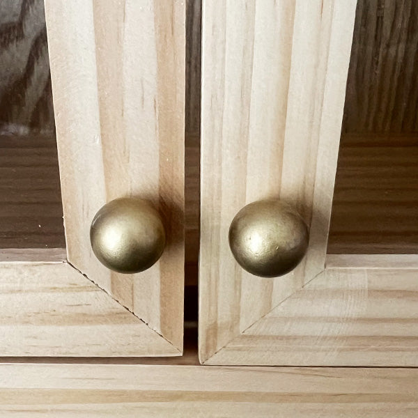 Turned Wood Frame Wall Cabinet - The Peony Haus