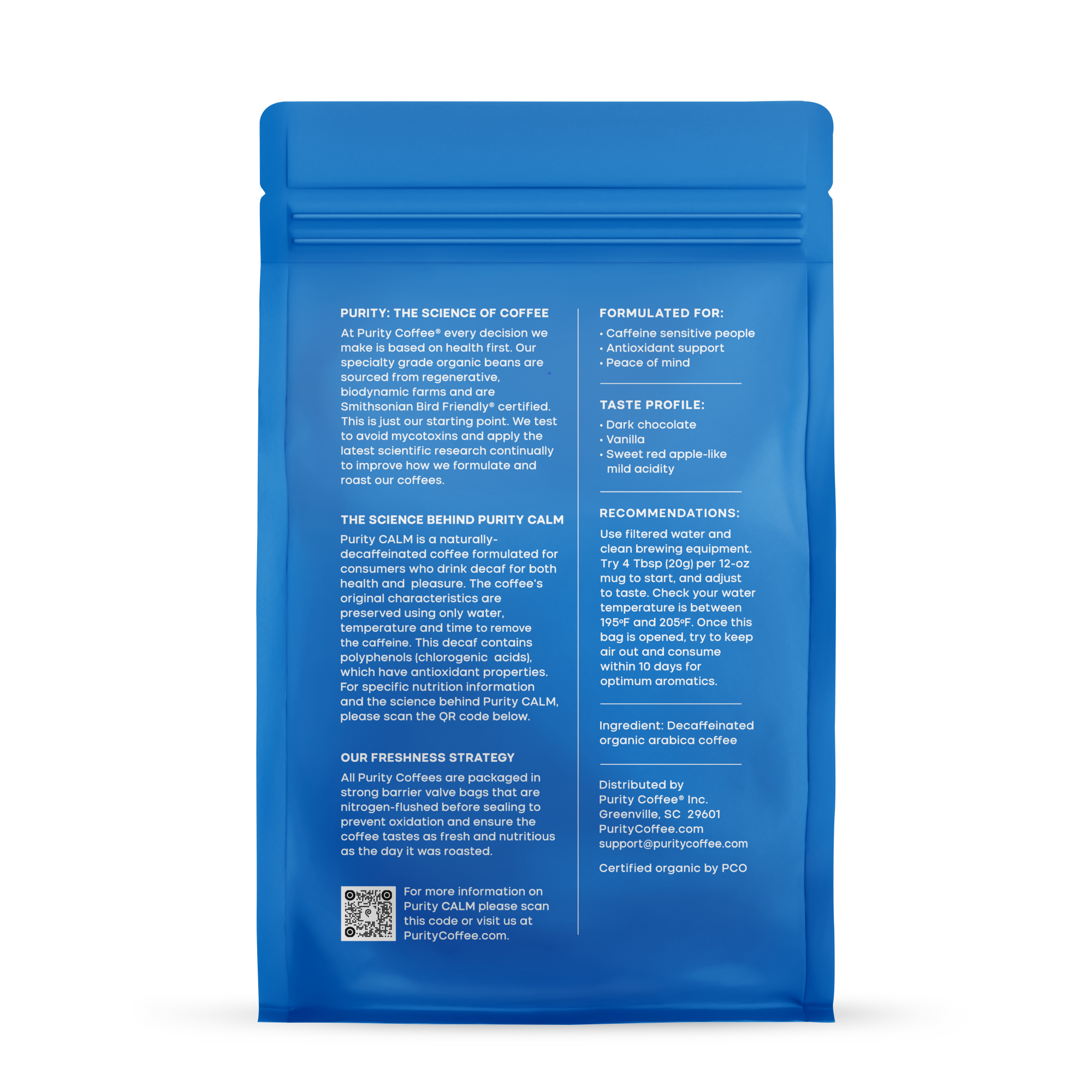 CALM: Decaf Whole Bean Coffee - The Peony Haus