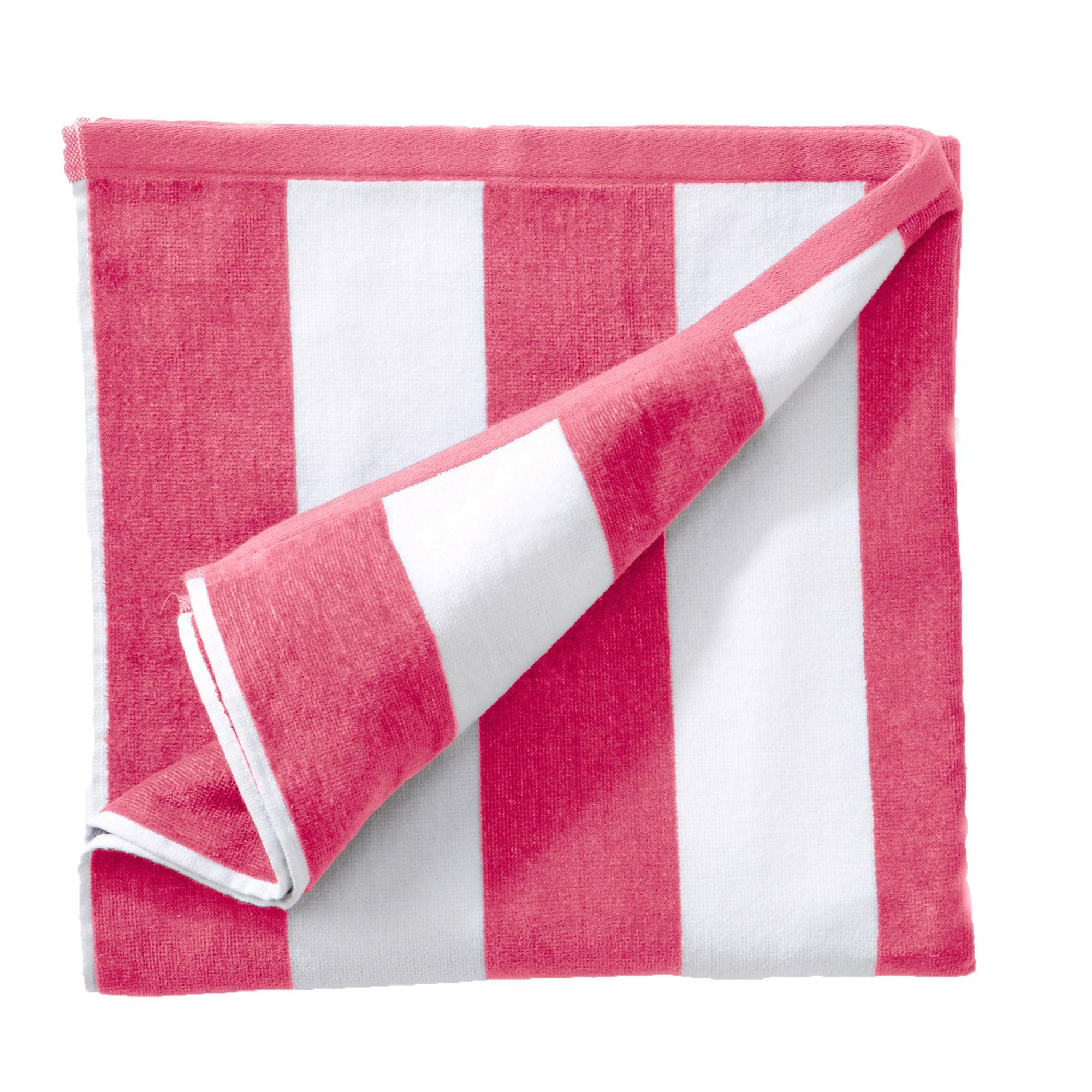 Cotton Velour Cabana Stripe Beach Towel - Novia Collection - The Peony Haus