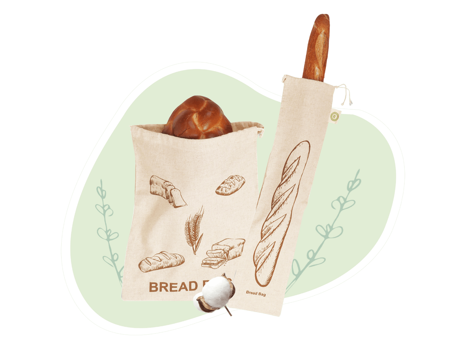 Linen Bread Bags - The Peony Haus