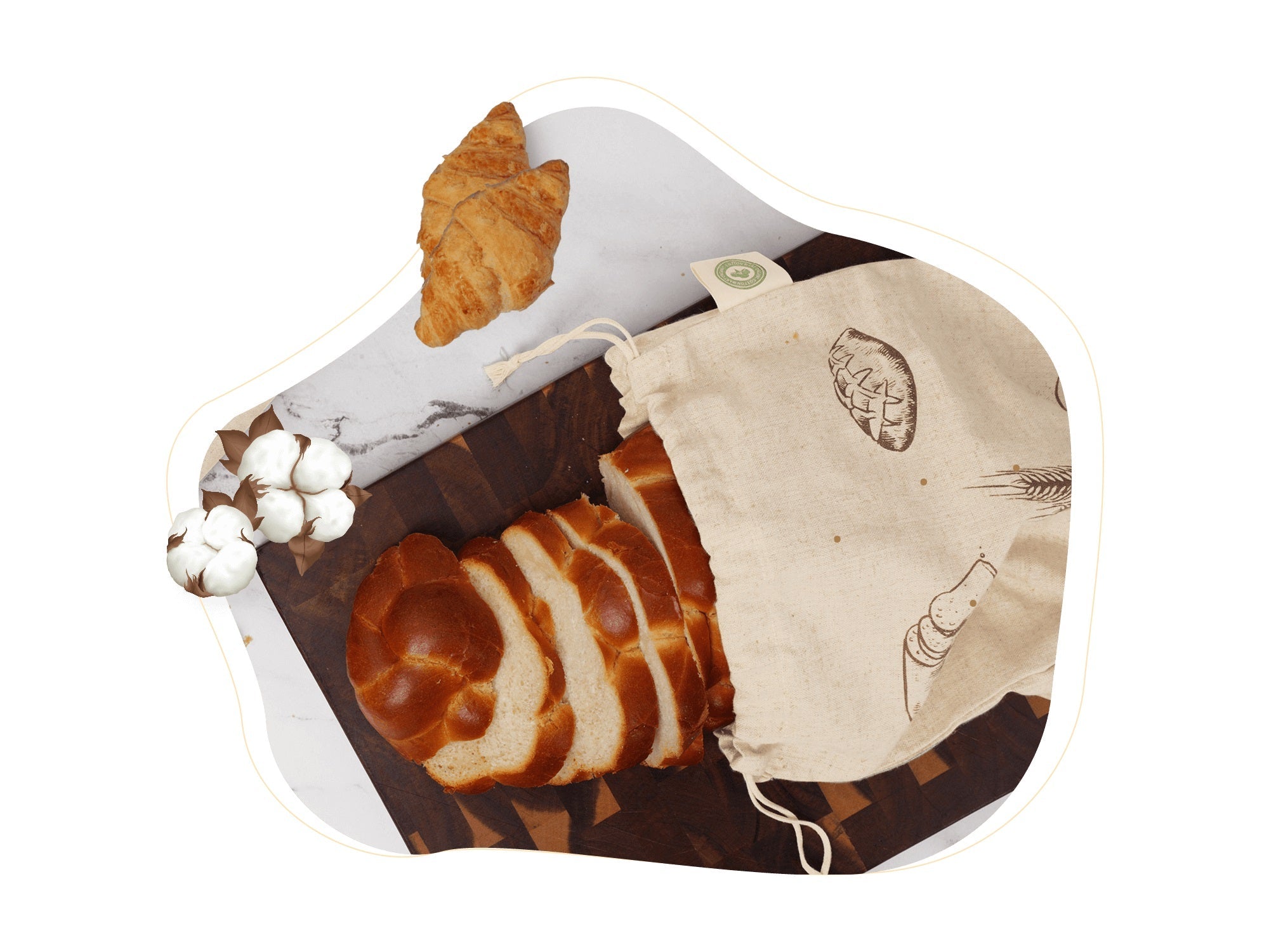 Linen Bread Bags - The Peony Haus