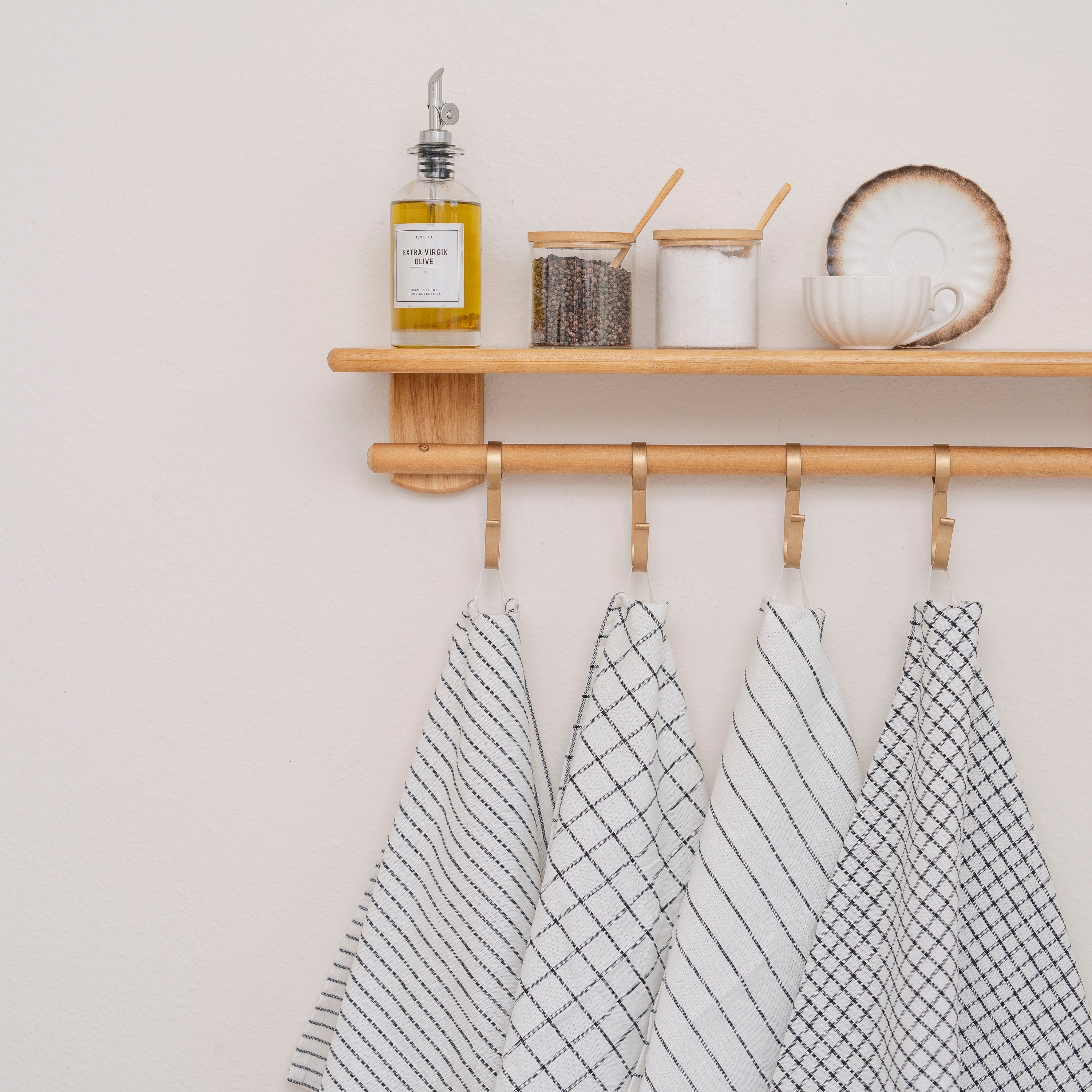 Stripe & Check Kitchen Towel Set - The Peony Haus