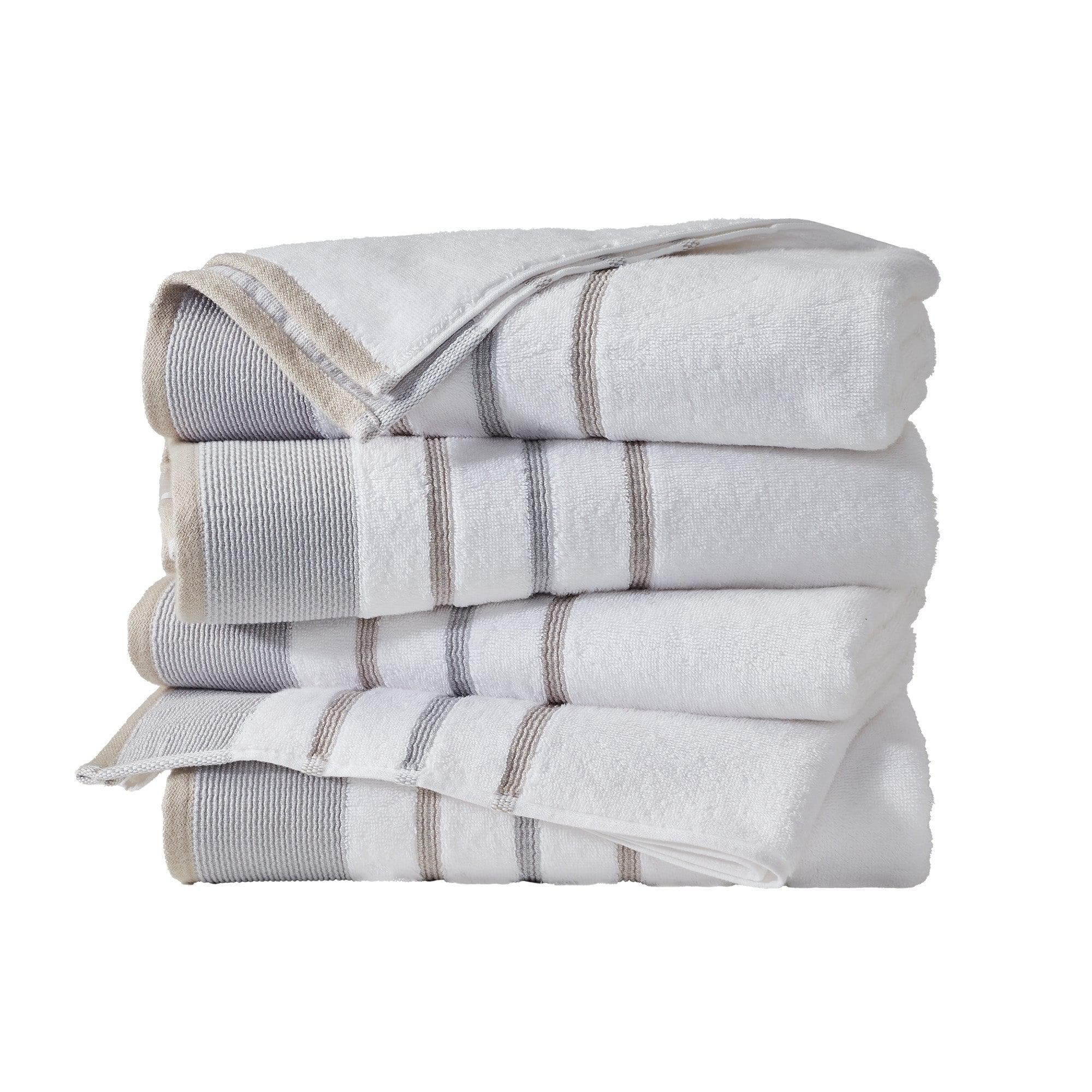 Decorative Cotton Stripe Bath Towel Set - Noelle Collection - The Peony Haus