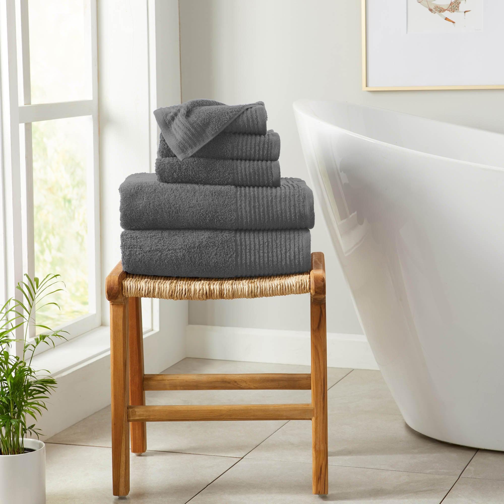 6 Piece Set Cotton Bath Towels - Kasper Collection - The Peony Haus