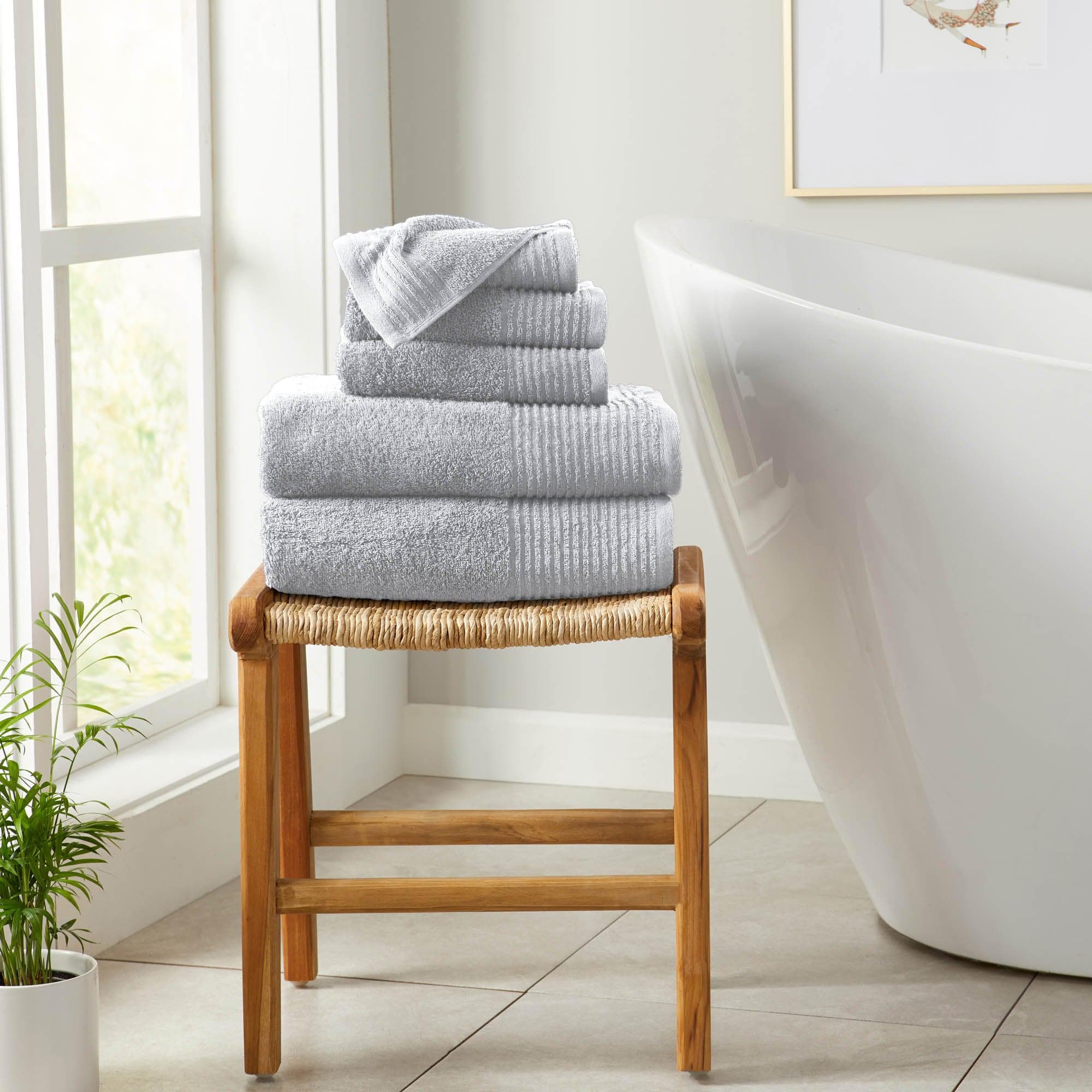 6 Piece Set Cotton Bath Towels - Kasper Collection - The Peony Haus