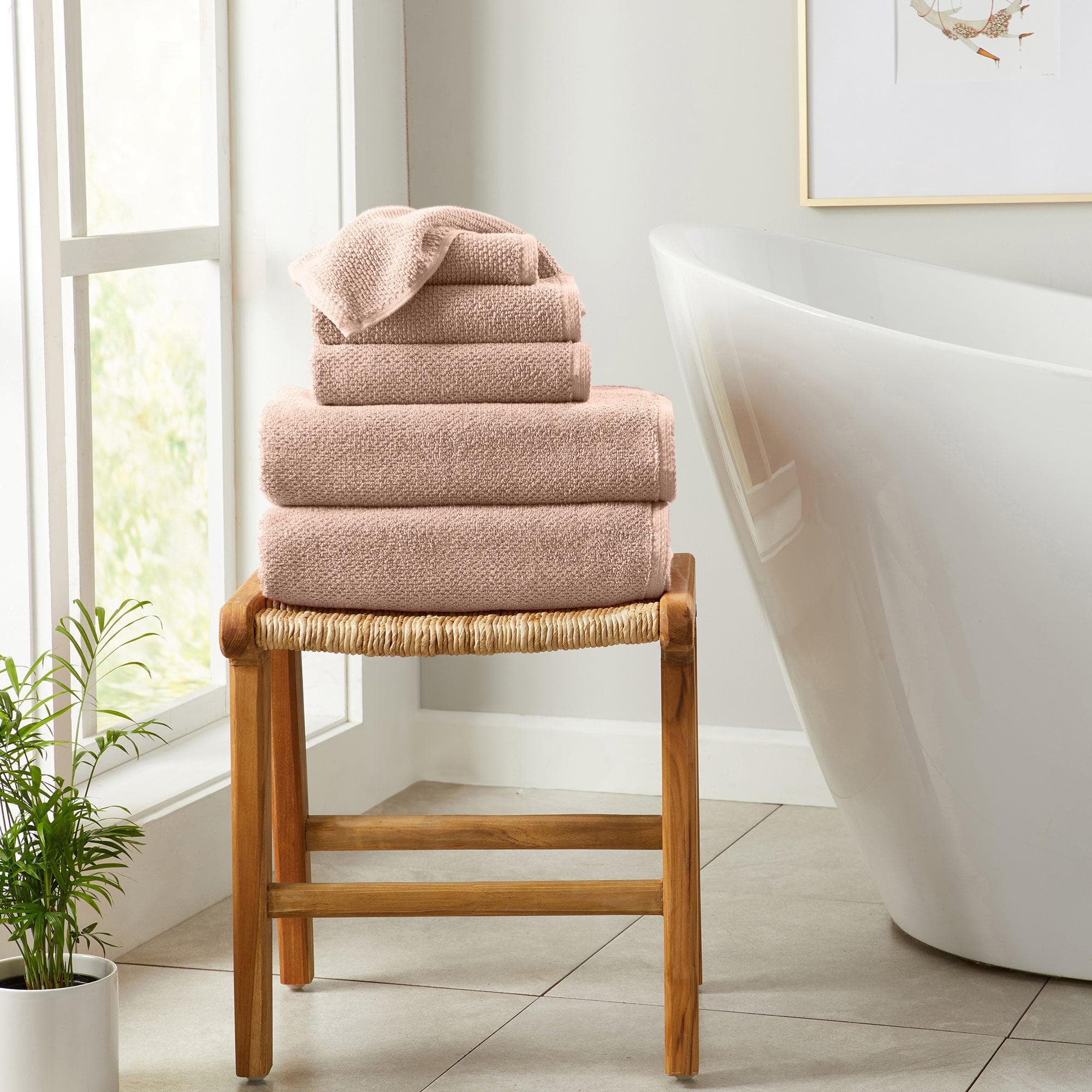 6 Piece Set Cotton Bath Towels - Kasper Collection - The Peony Haus
