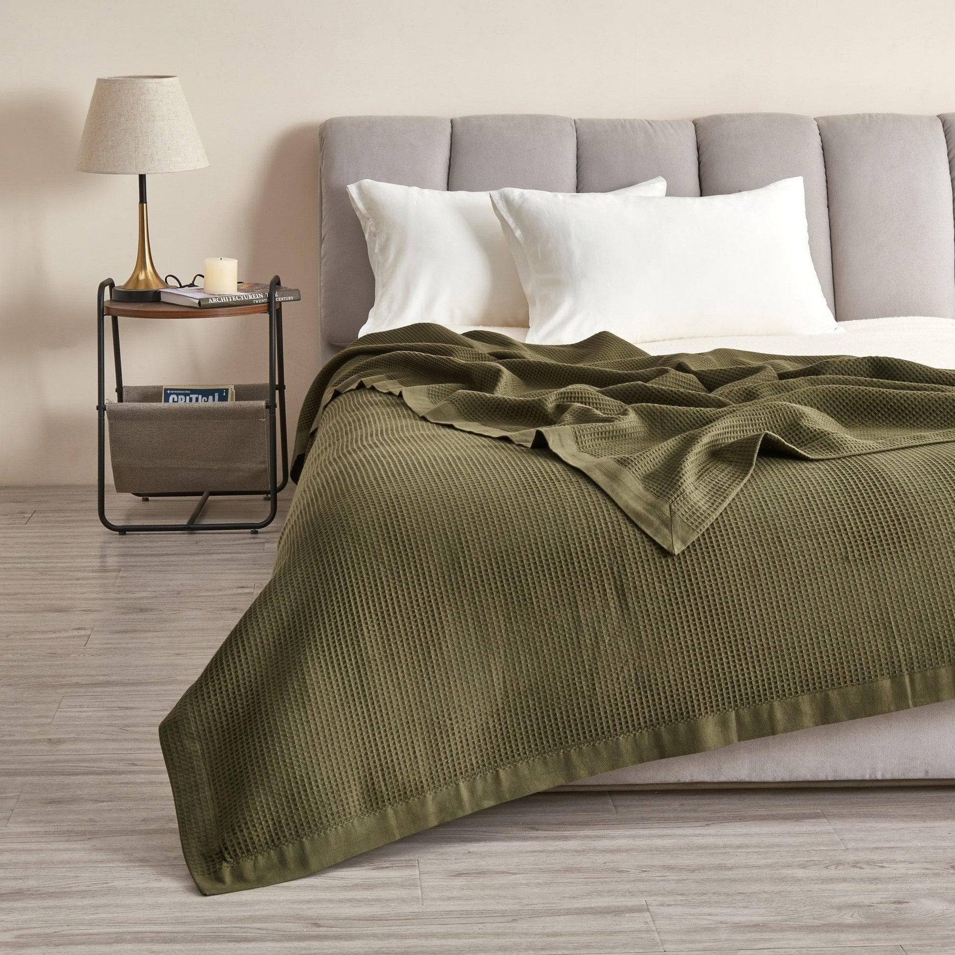 100% Cotton Small Waffle Weave Blanket