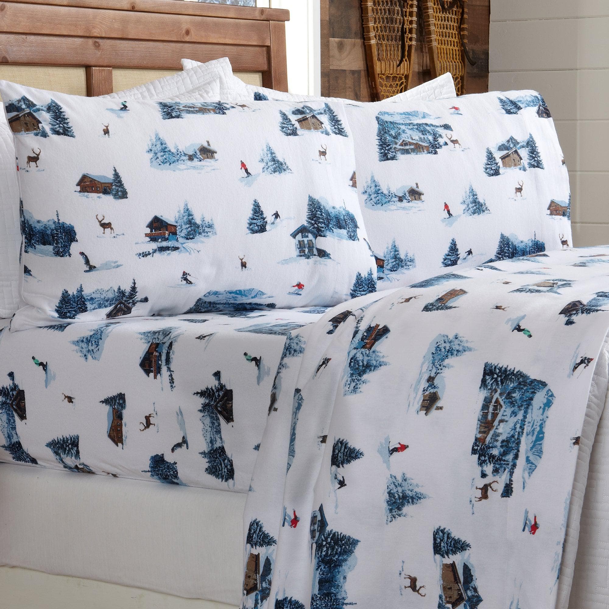 4-Piece Turkish Cotton Flannel Sheet - Lakeview Collection - The Peony Haus