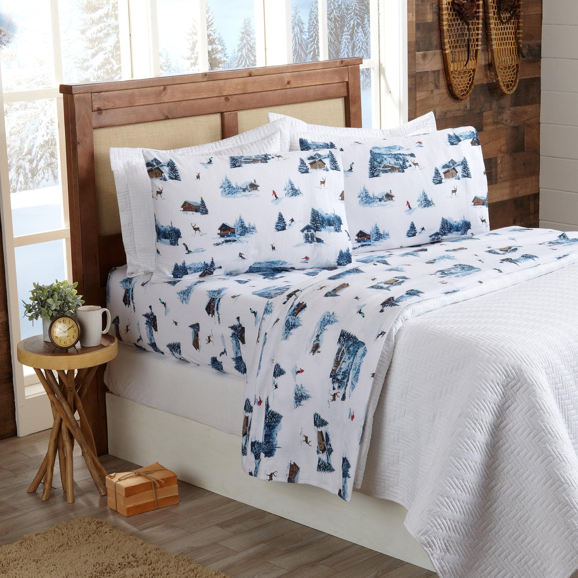4-Piece Turkish Cotton Flannel Sheet - Lakeview Collection - The Peony Haus