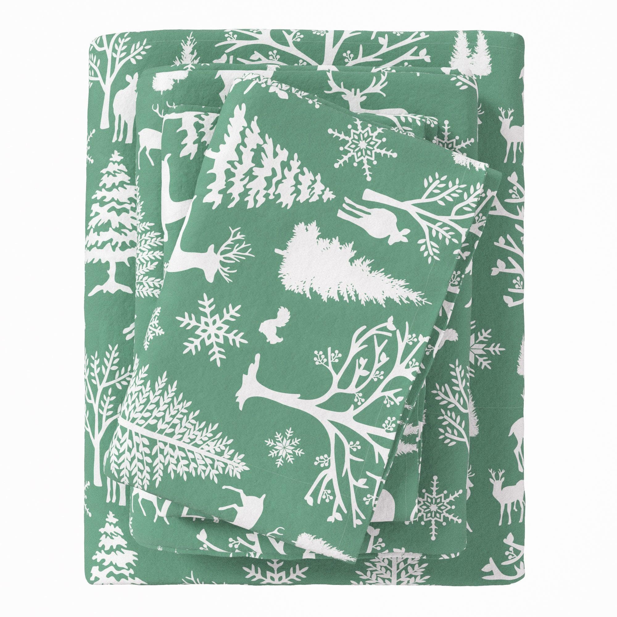 4-Piece Turkish Cotton Flannel Sheet - Lakeview Collection - The Peony Haus