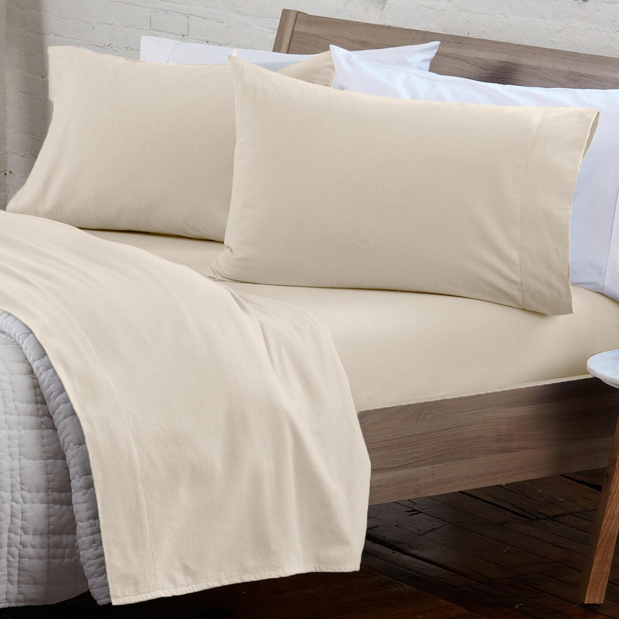 4-Piece Turkish Cotton Flannel Sheet - Raye Collection - The Peony Haus