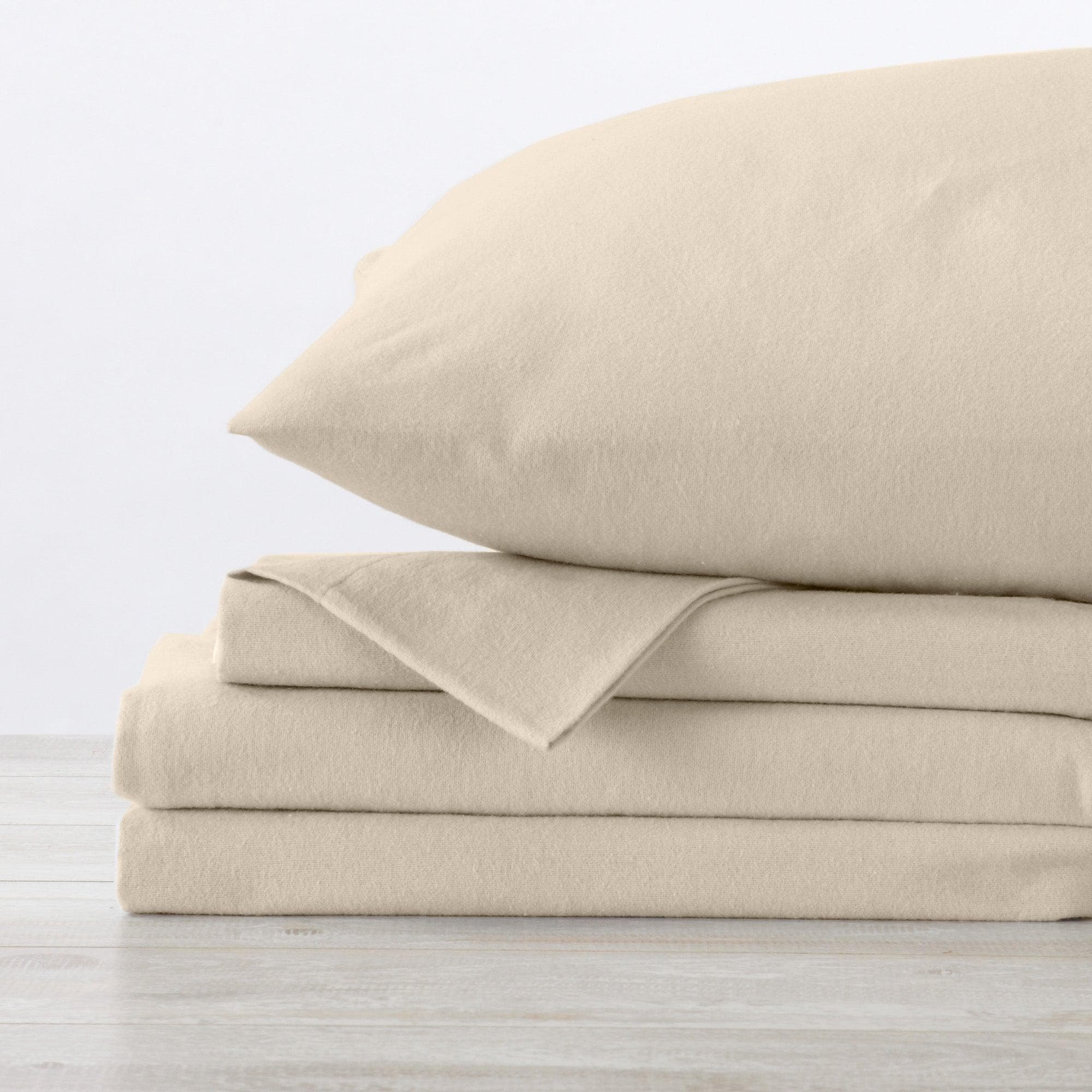 4-Piece Turkish Cotton Flannel Sheet - Raye Collection - The Peony Haus