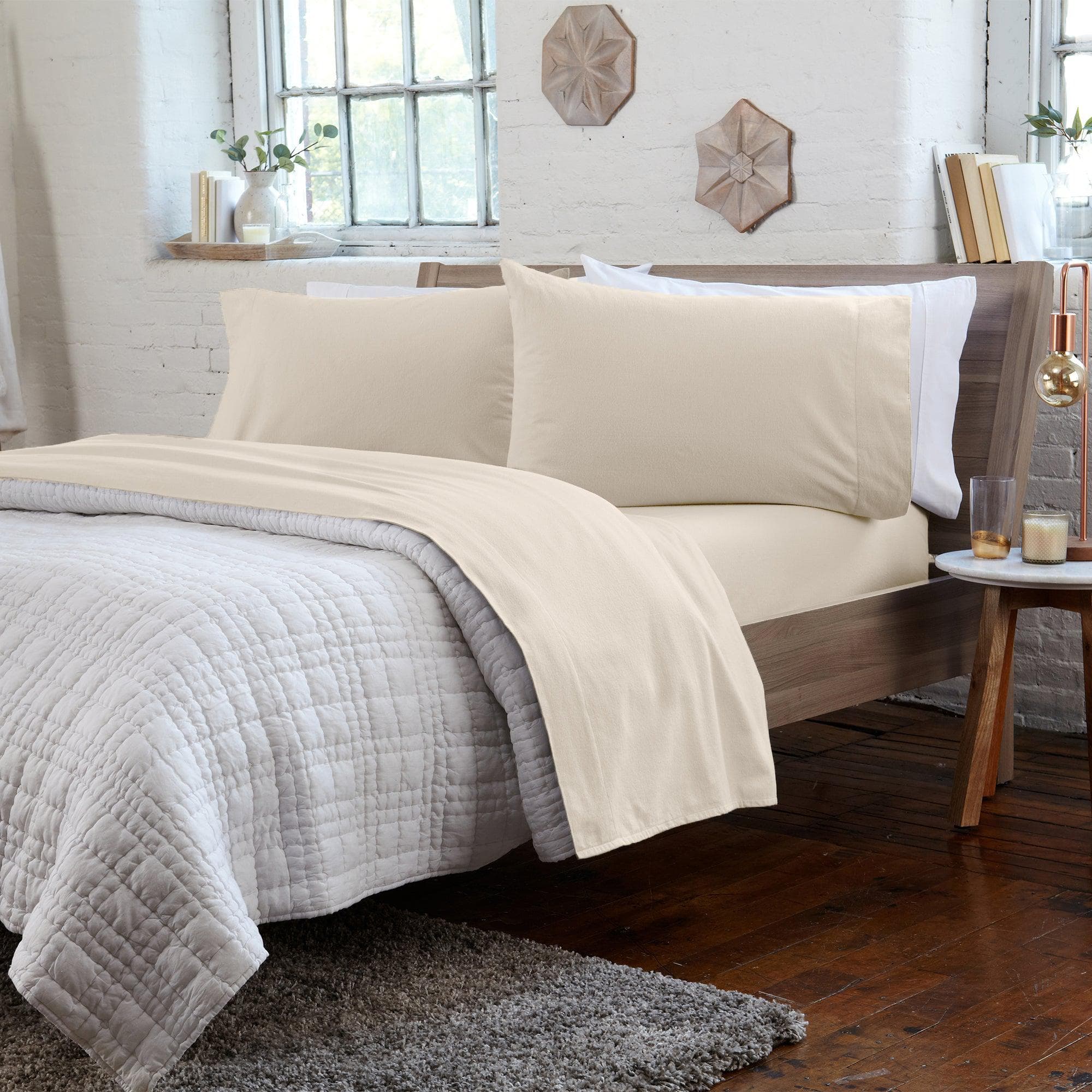 4-Piece Turkish Cotton Flannel Sheet - Raye Collection - The Peony Haus