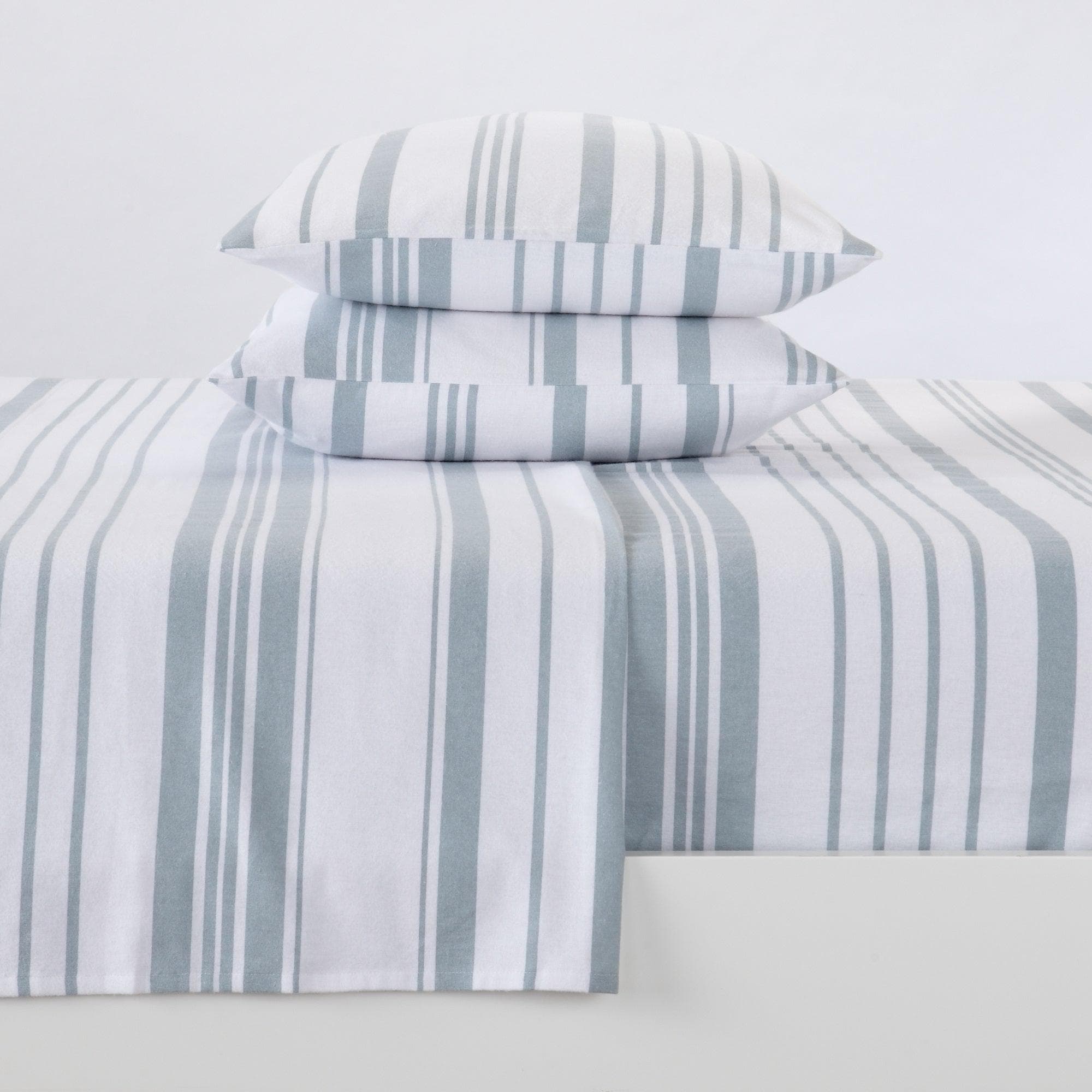 4-Piece Turkish Cotton Flannel Sheet - Raye Collection - The Peony Haus