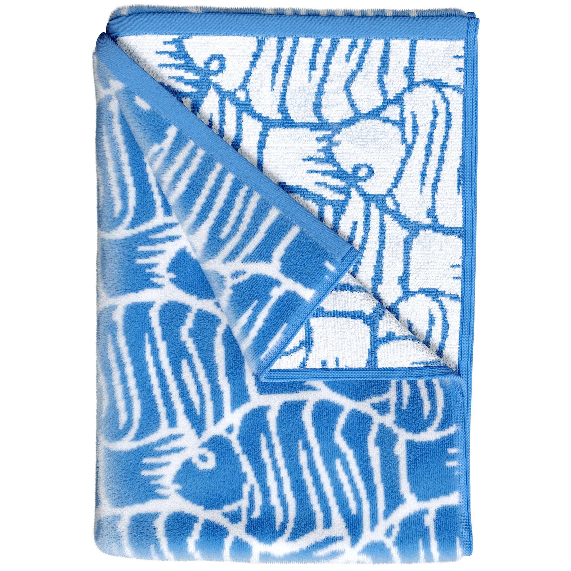 Oversized Retro Printed Beach Towel - St. Barts Collection - The Peony Haus