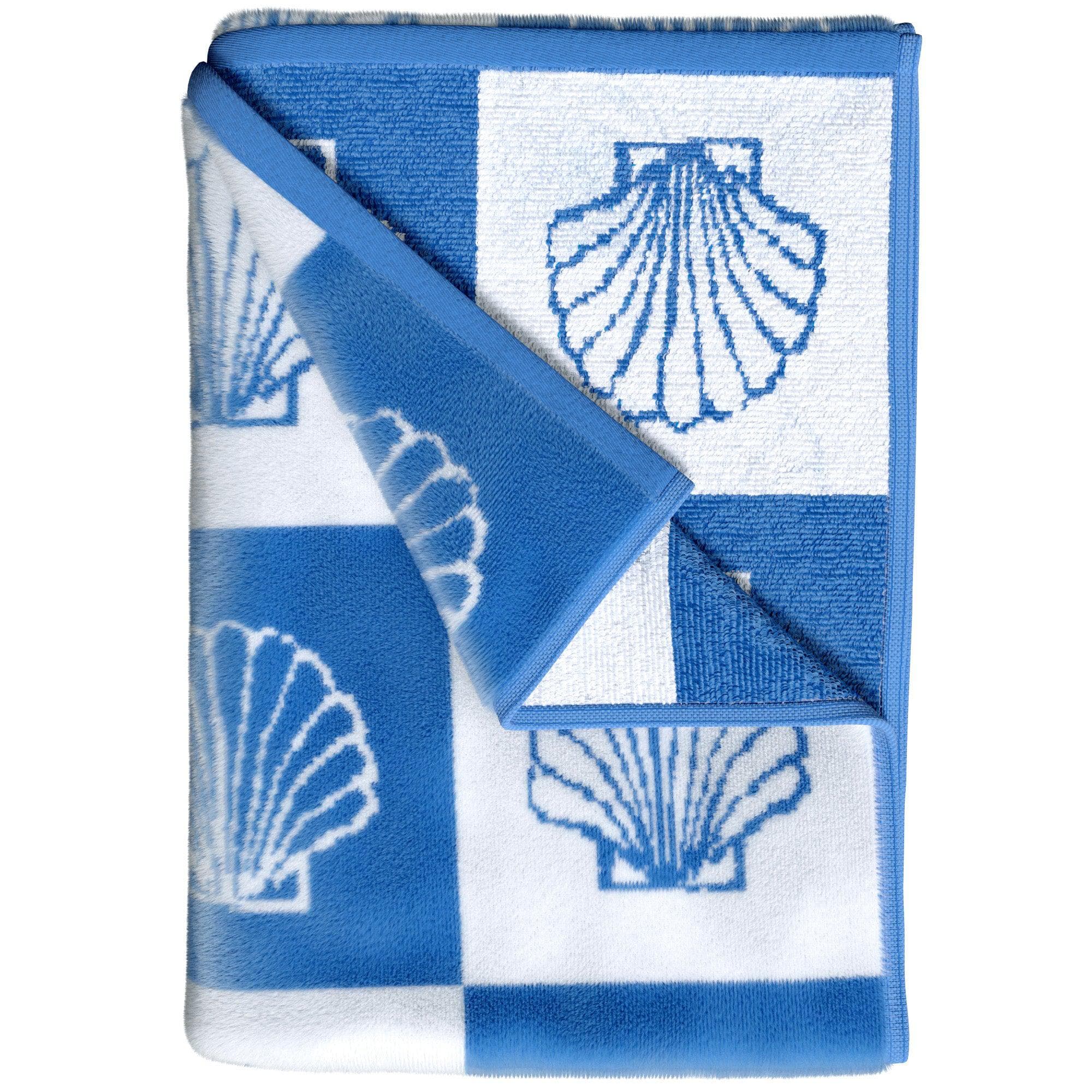 Oversized Retro Printed Beach Towel - St. Barts Collection - The Peony Haus