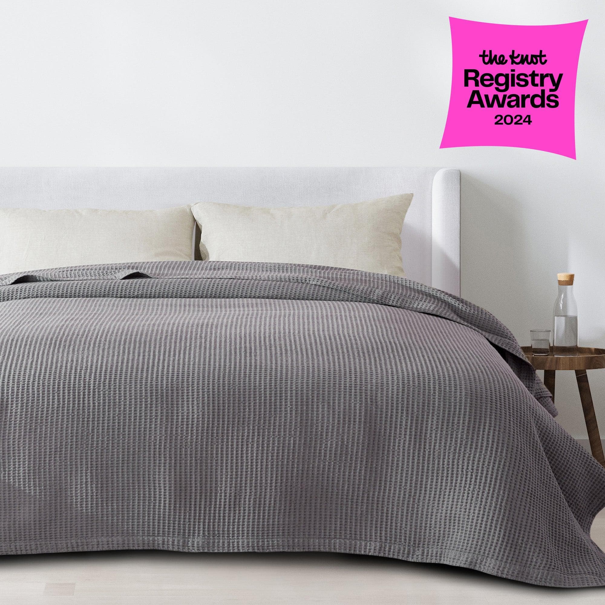 100% Cotton Waffle Weave Blanket - Mikala Collection - The Peony Haus