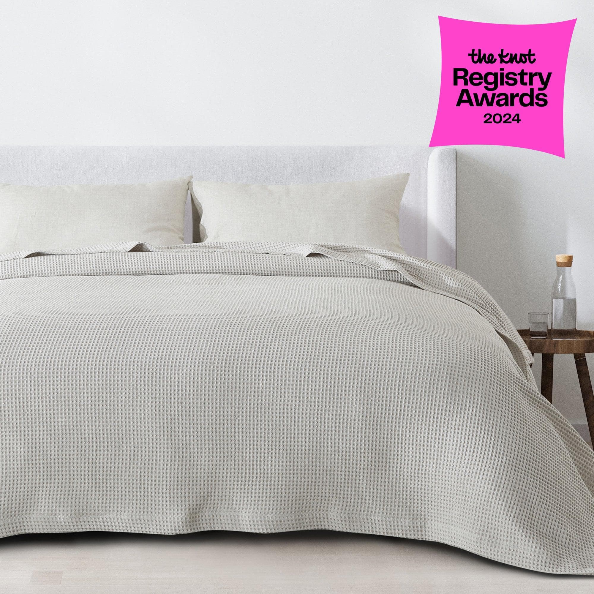 100% Cotton Waffle Weave Blanket - Mikala Collection - The Peony Haus