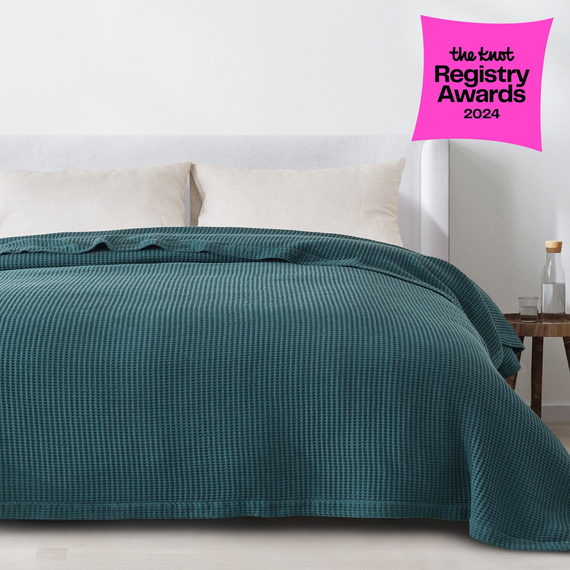 100% Cotton Waffle Weave Blanket - Mikala Collection - The Peony Haus