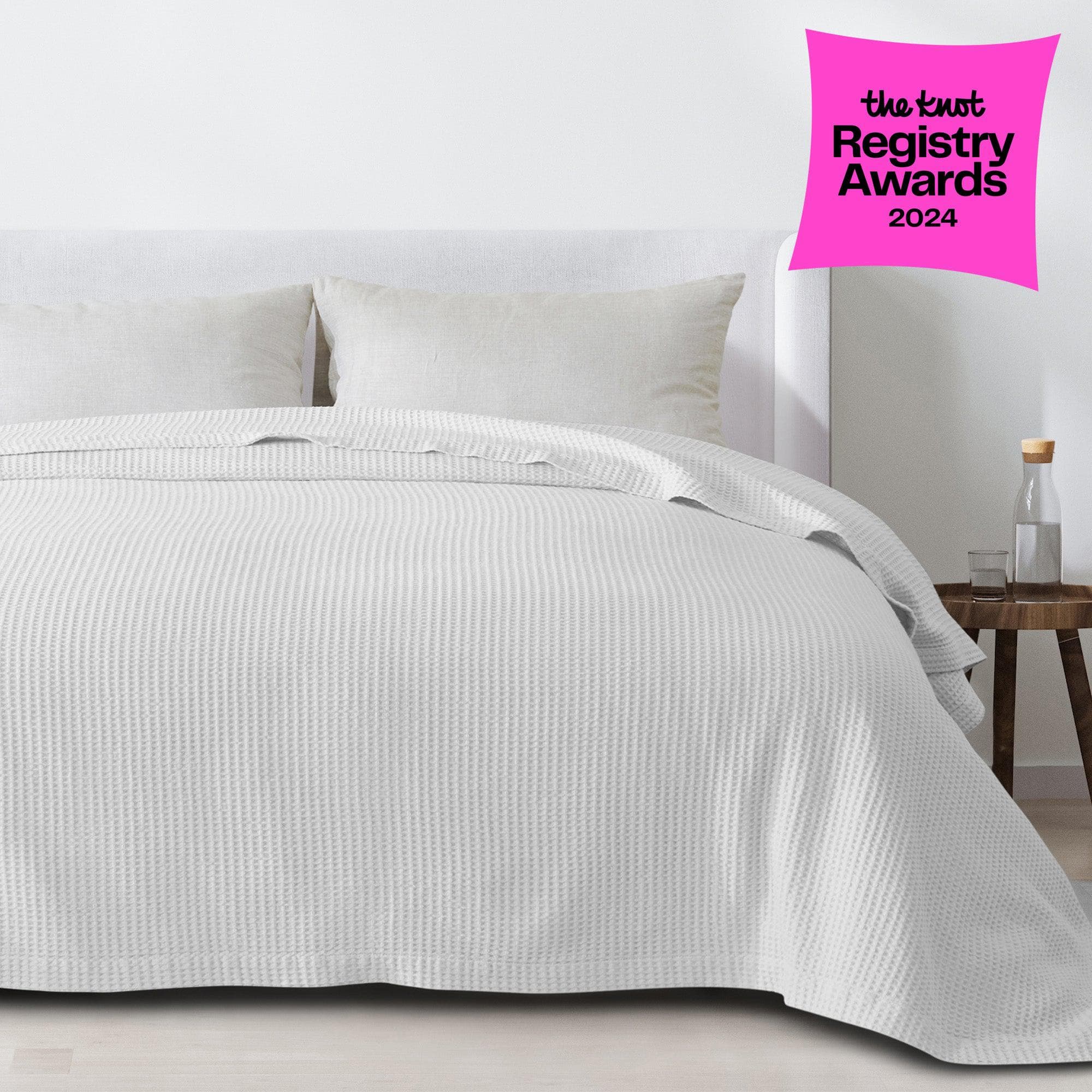 100% Cotton Waffle Weave Blanket - Mikala Collection - The Peony Haus