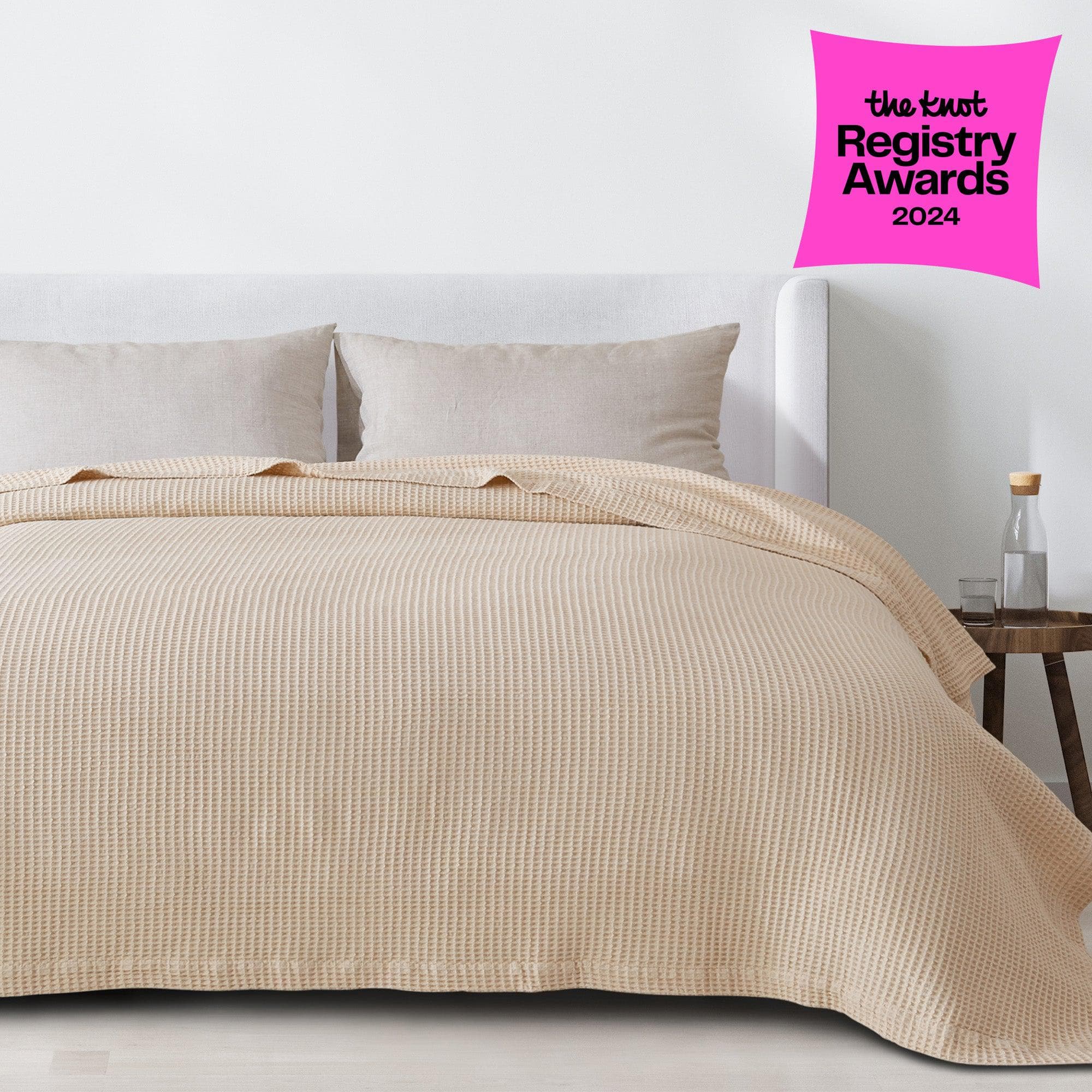 100% Cotton Waffle Weave Blanket - Mikala Collection - The Peony Haus