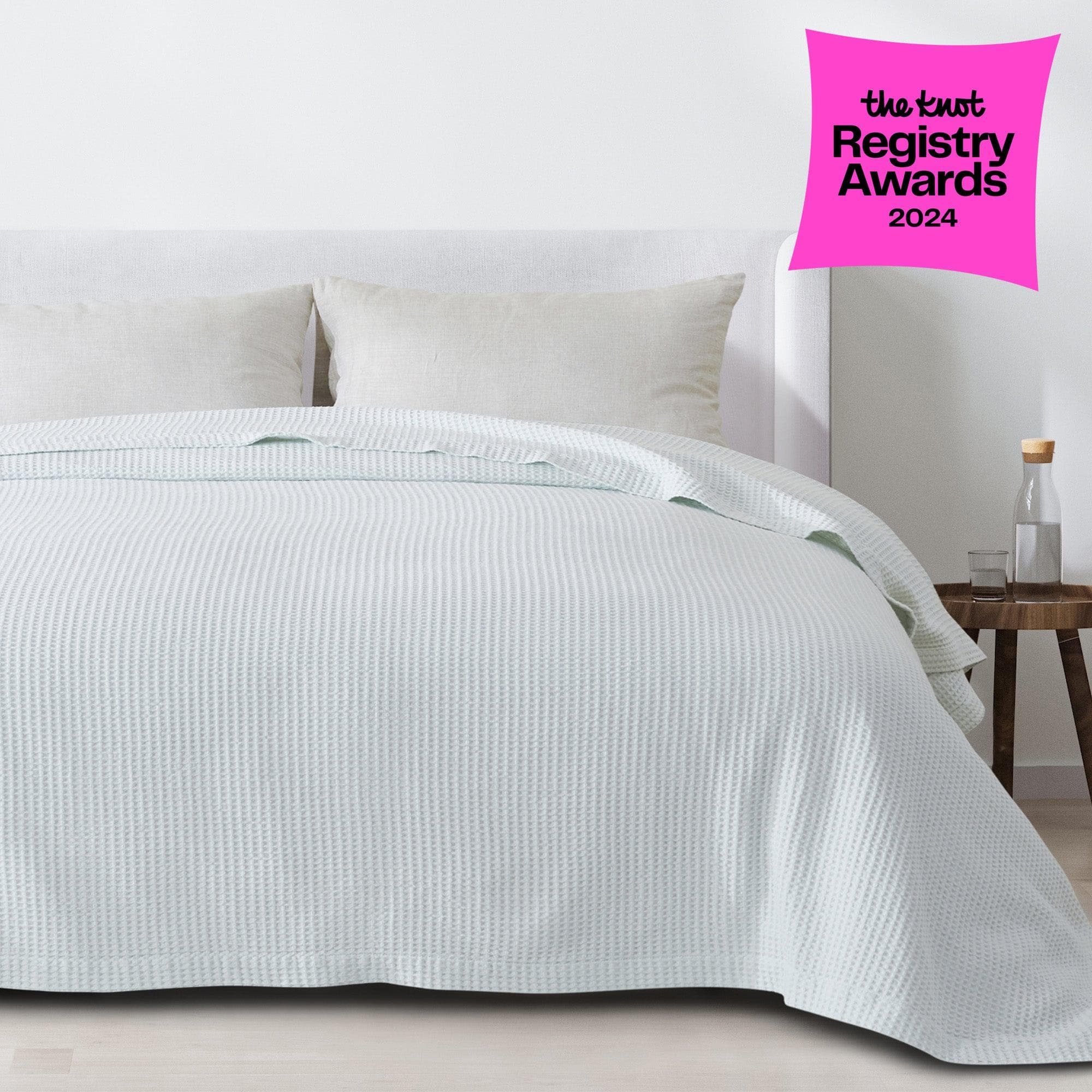 100% Cotton Waffle Weave Blanket - Mikala Collection - The Peony Haus