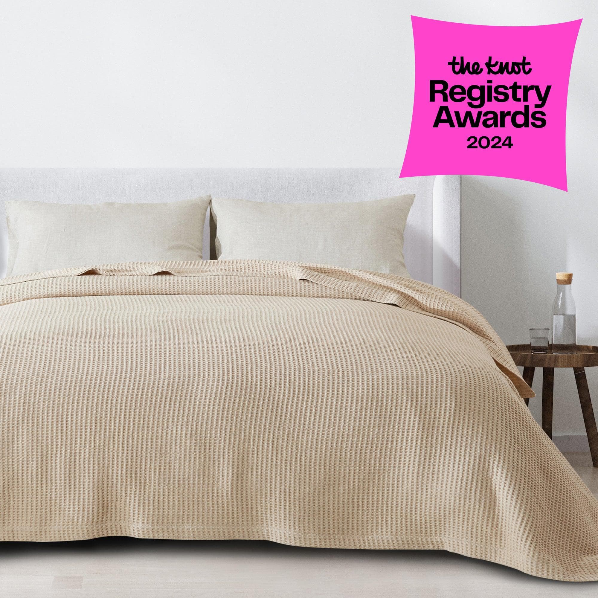 100% Cotton Waffle Weave Blanket - Mikala Collection - The Peony Haus