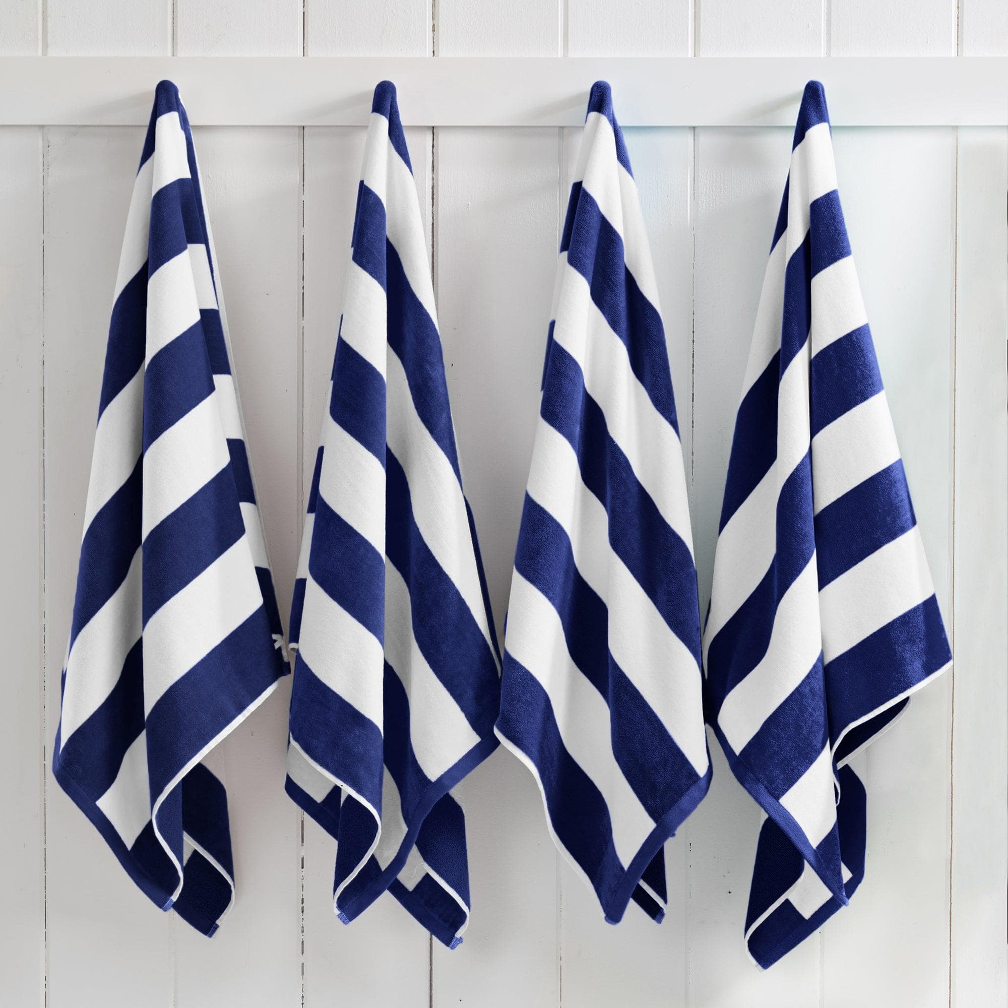 Cotton Velour Cabana Stripe Beach Towel - Novia Collection - The Peony Haus