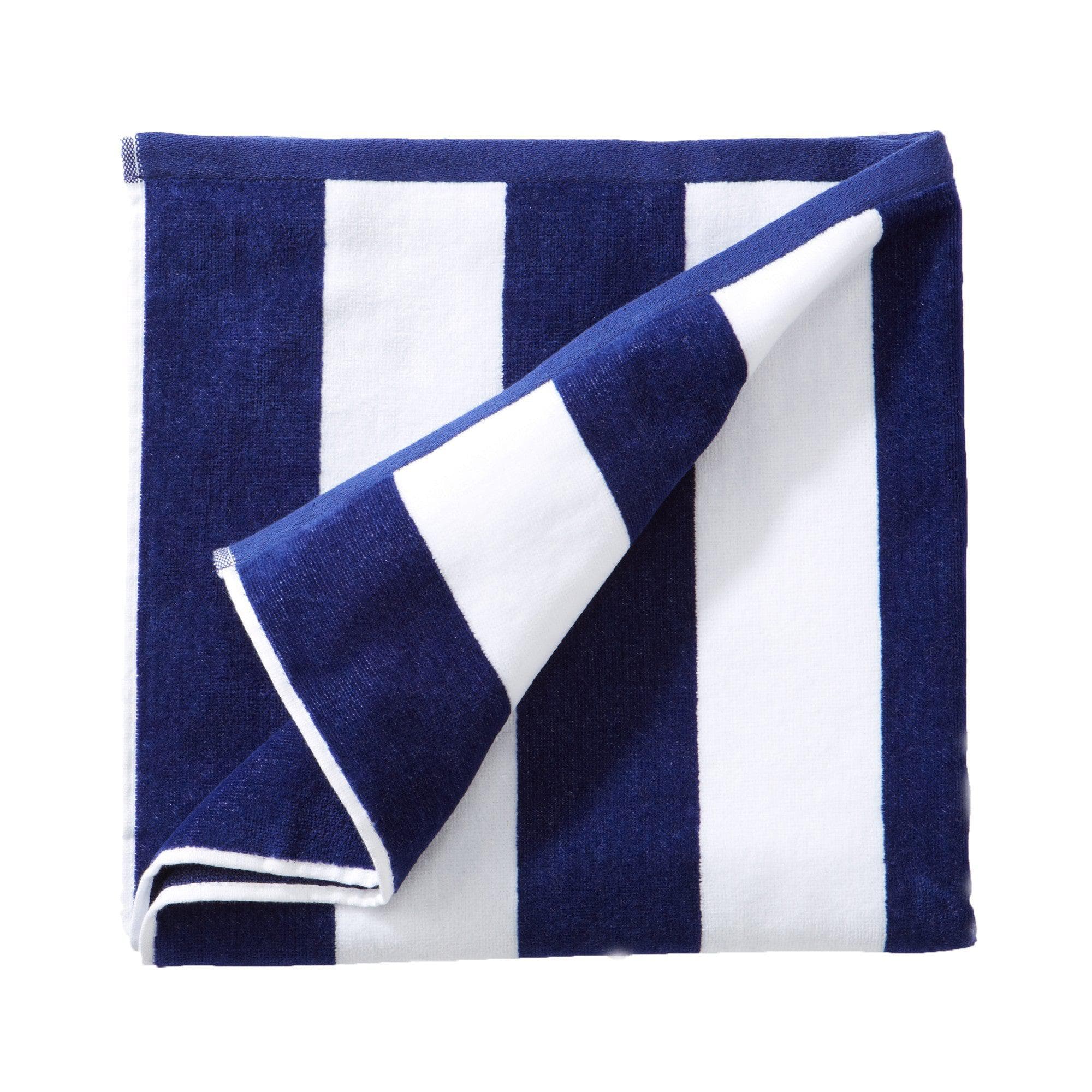 Cotton Velour Cabana Stripe Beach Towel - Novia Collection - The Peony Haus