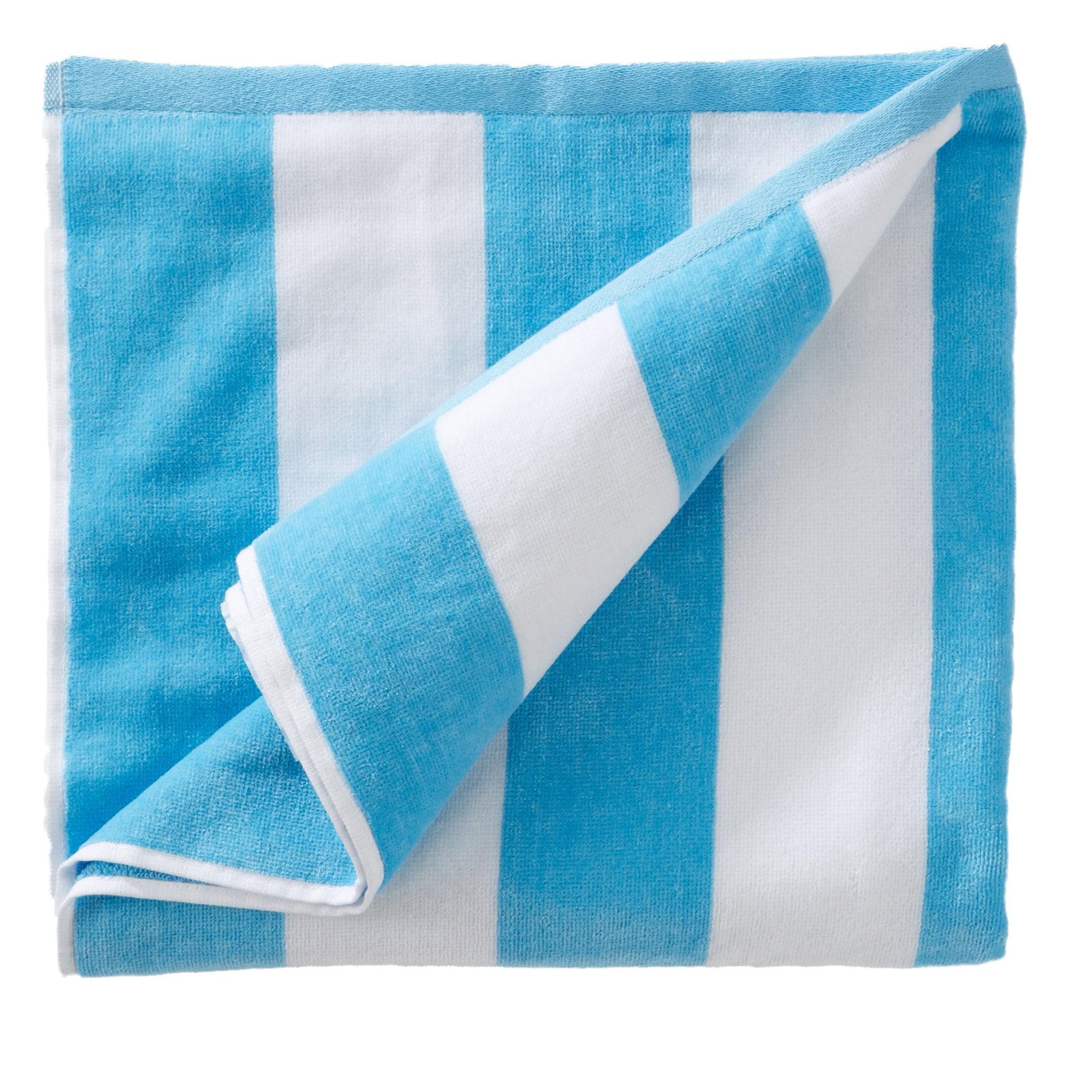 Cotton Velour Cabana Stripe Beach Towel - Novia Collection - The Peony Haus