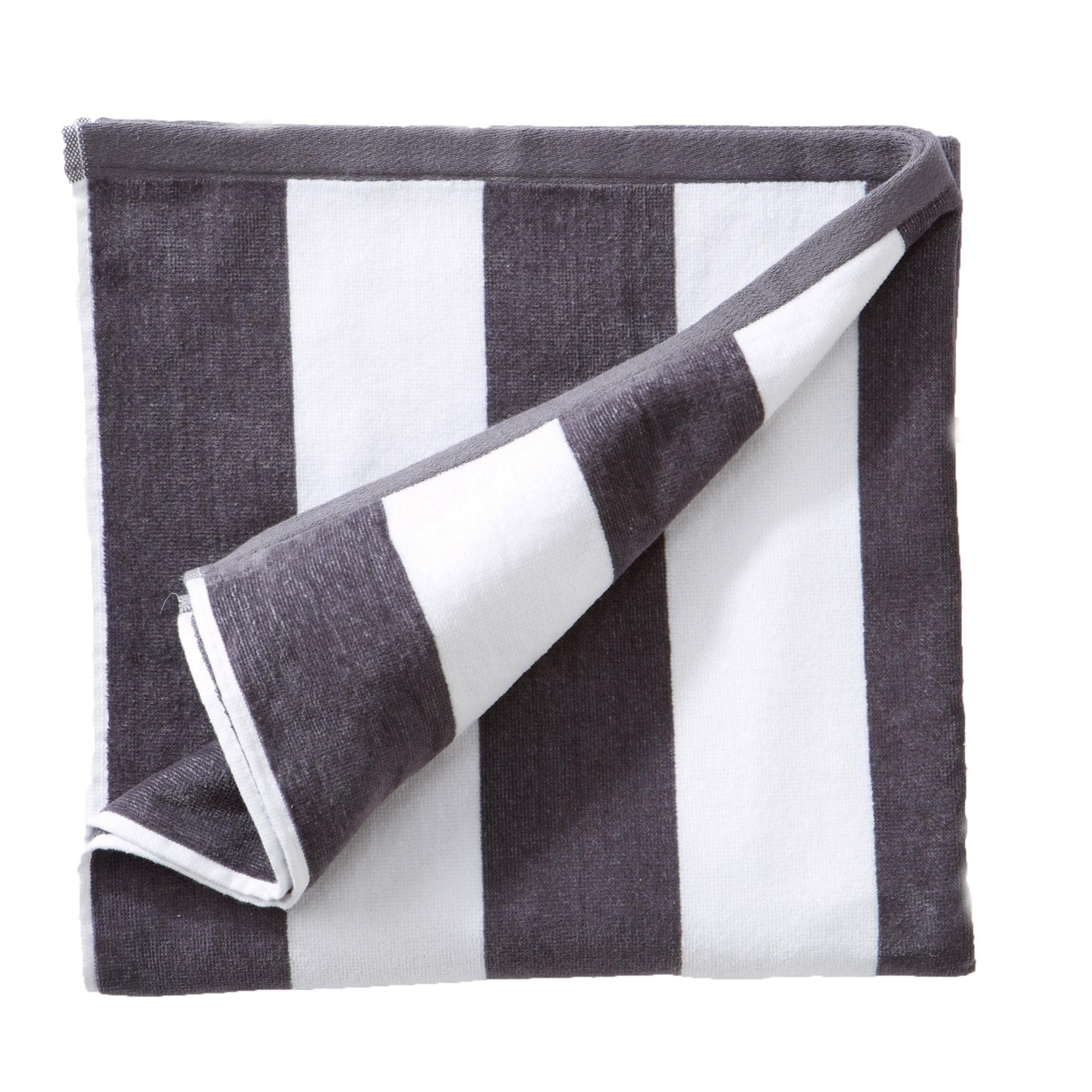 Cotton Velour Cabana Stripe Beach Towel - Novia Collection - The Peony Haus