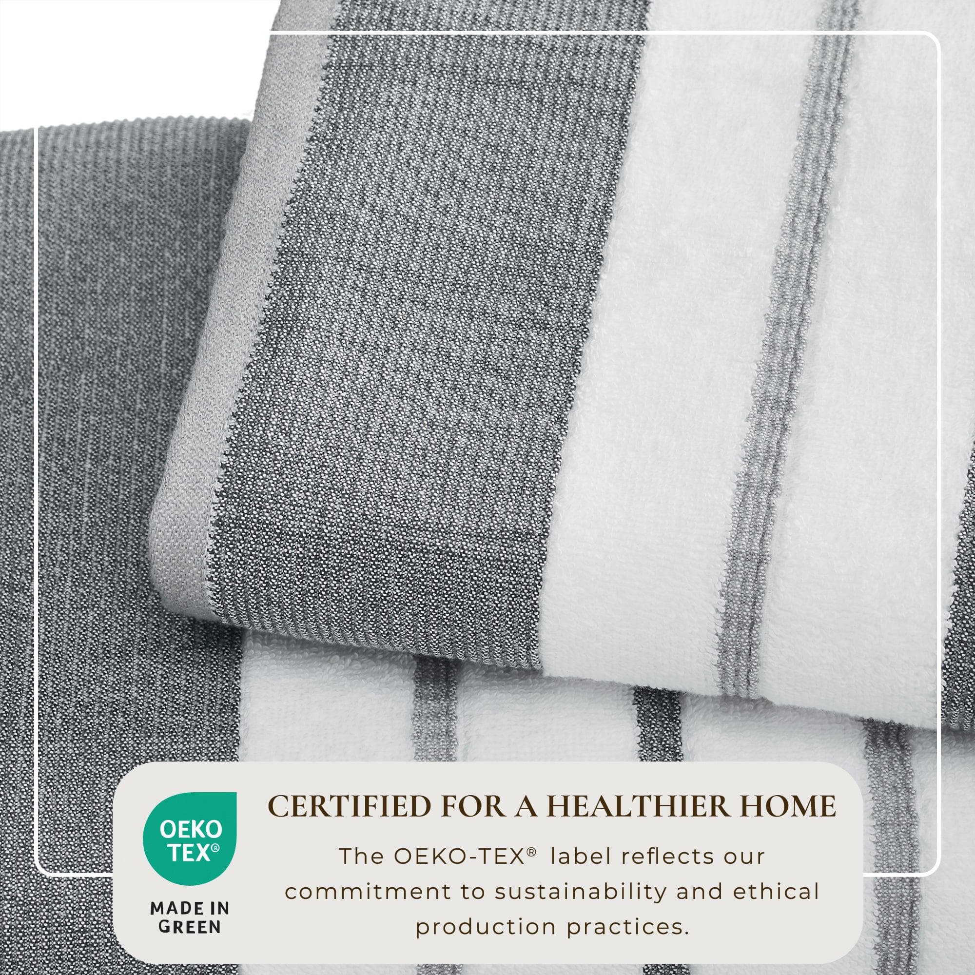 Decorative Cotton Stripe Bath Towel Set - Noelle Collection - The Peony Haus