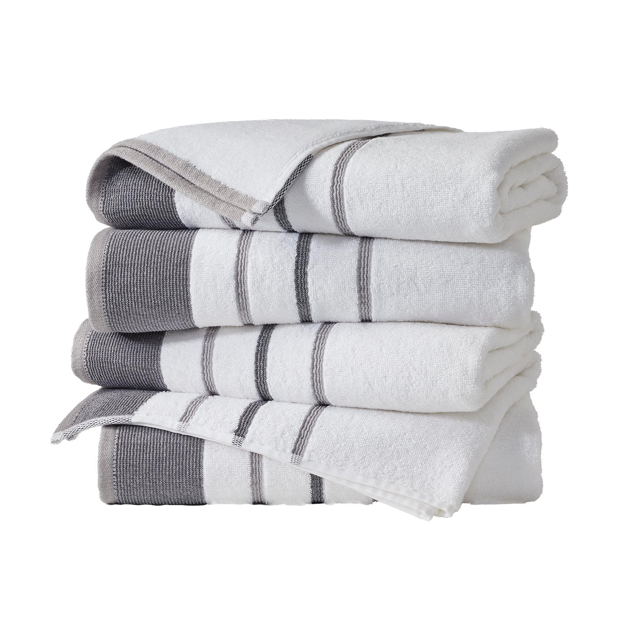 Decorative Cotton Stripe Bath Towel Set - Noelle Collection - The Peony Haus