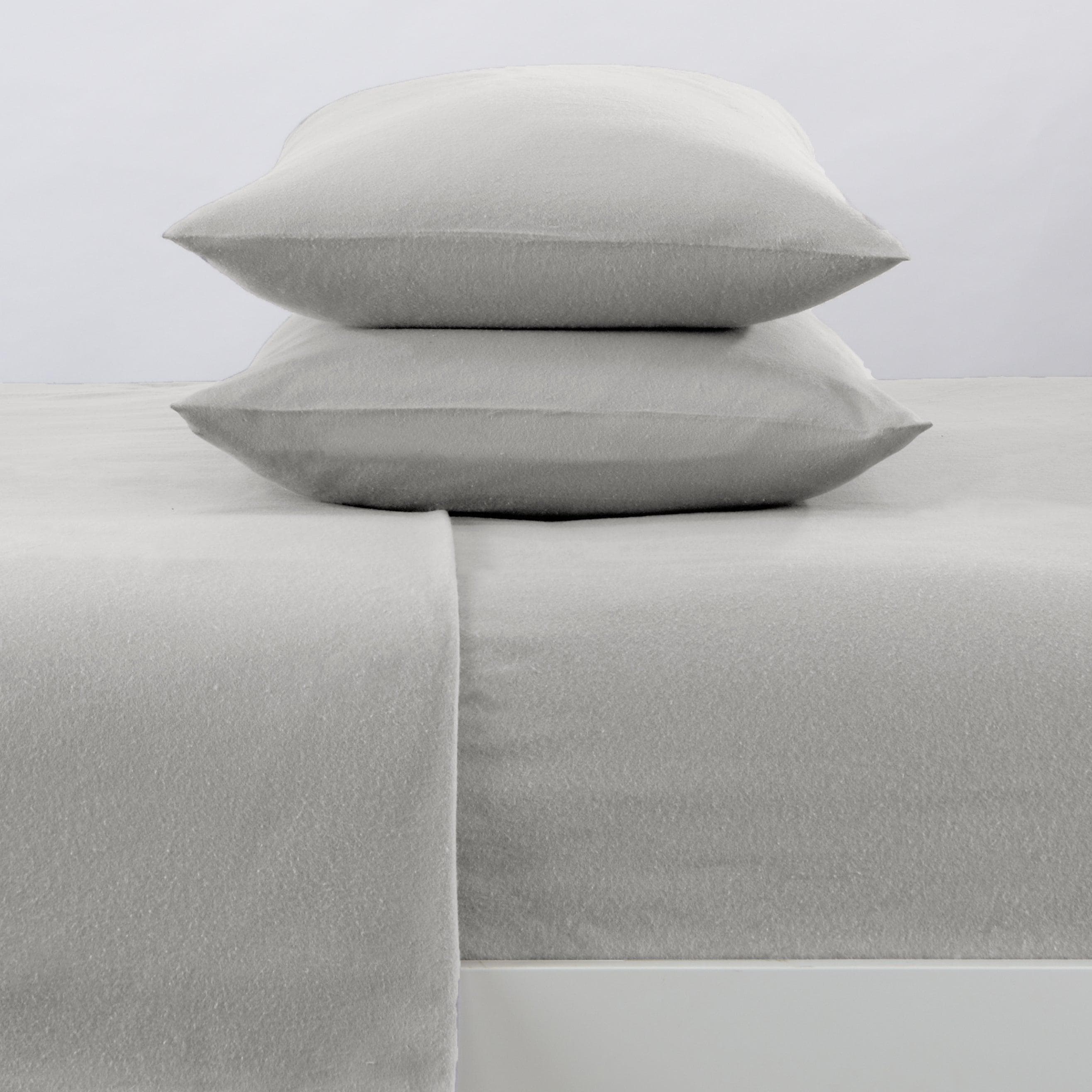 4-Piece Cotton Solid Flannel Sheet - Nordic Collection - The Peony Haus