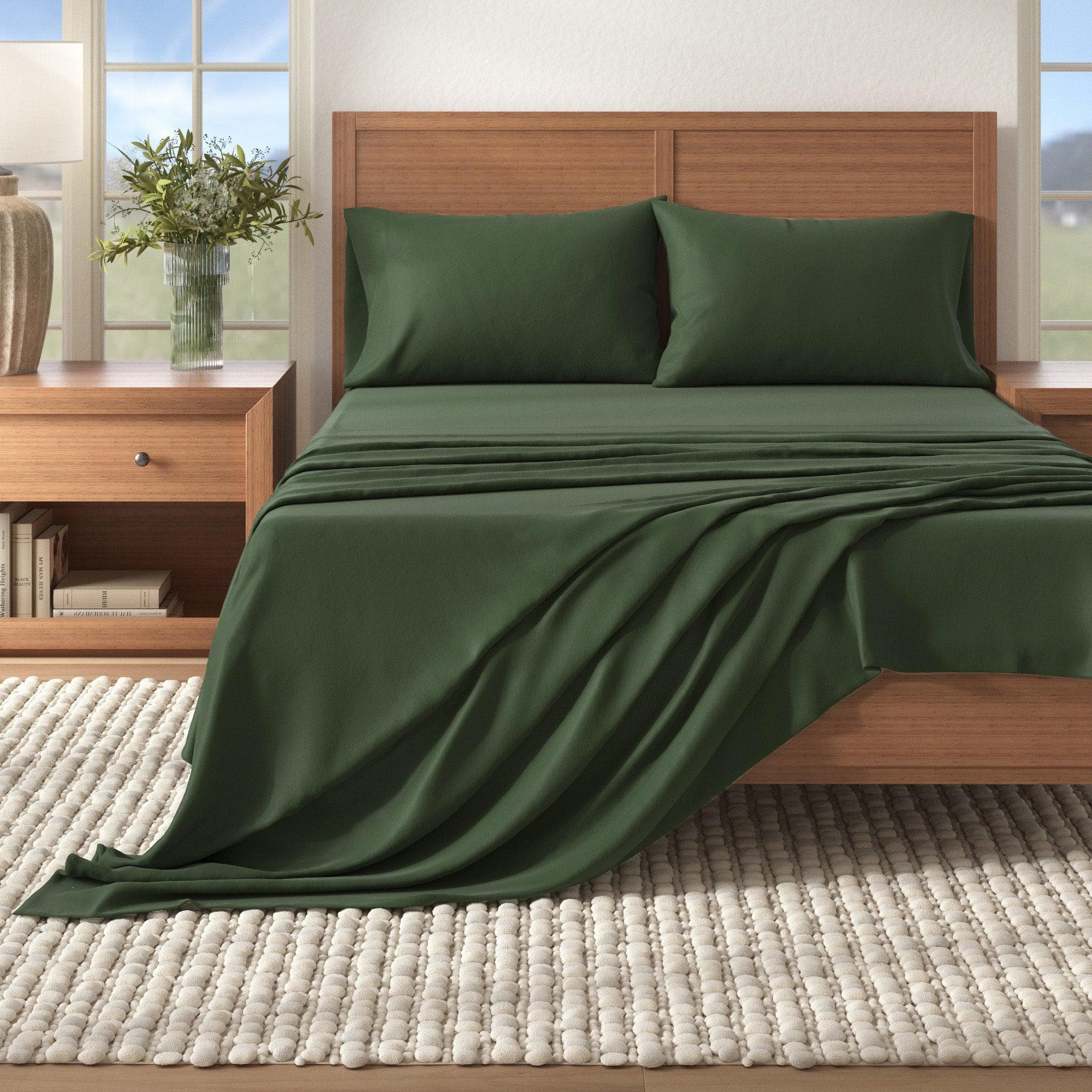 4-Piece Cotton Solid Flannel Sheet - Nordic Collection - The Peony Haus