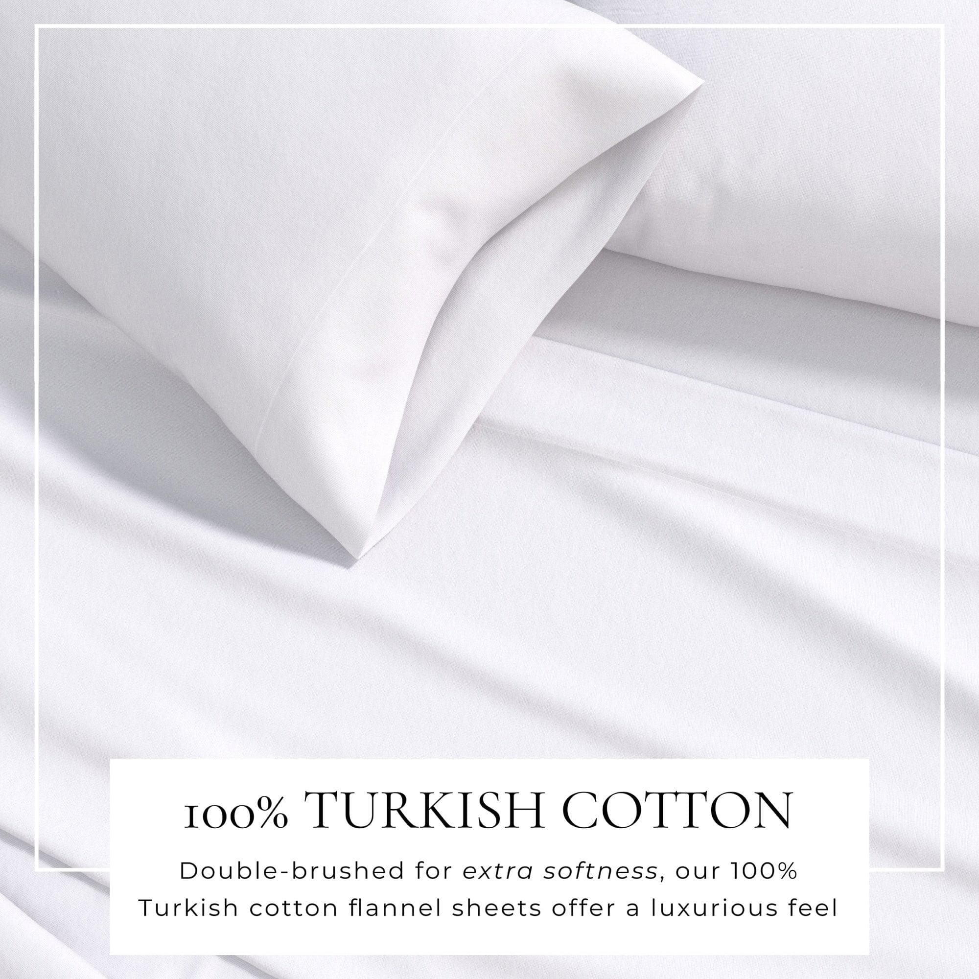 4-Piece Cotton Solid Flannel Sheet - Nordic Collection - The Peony Haus