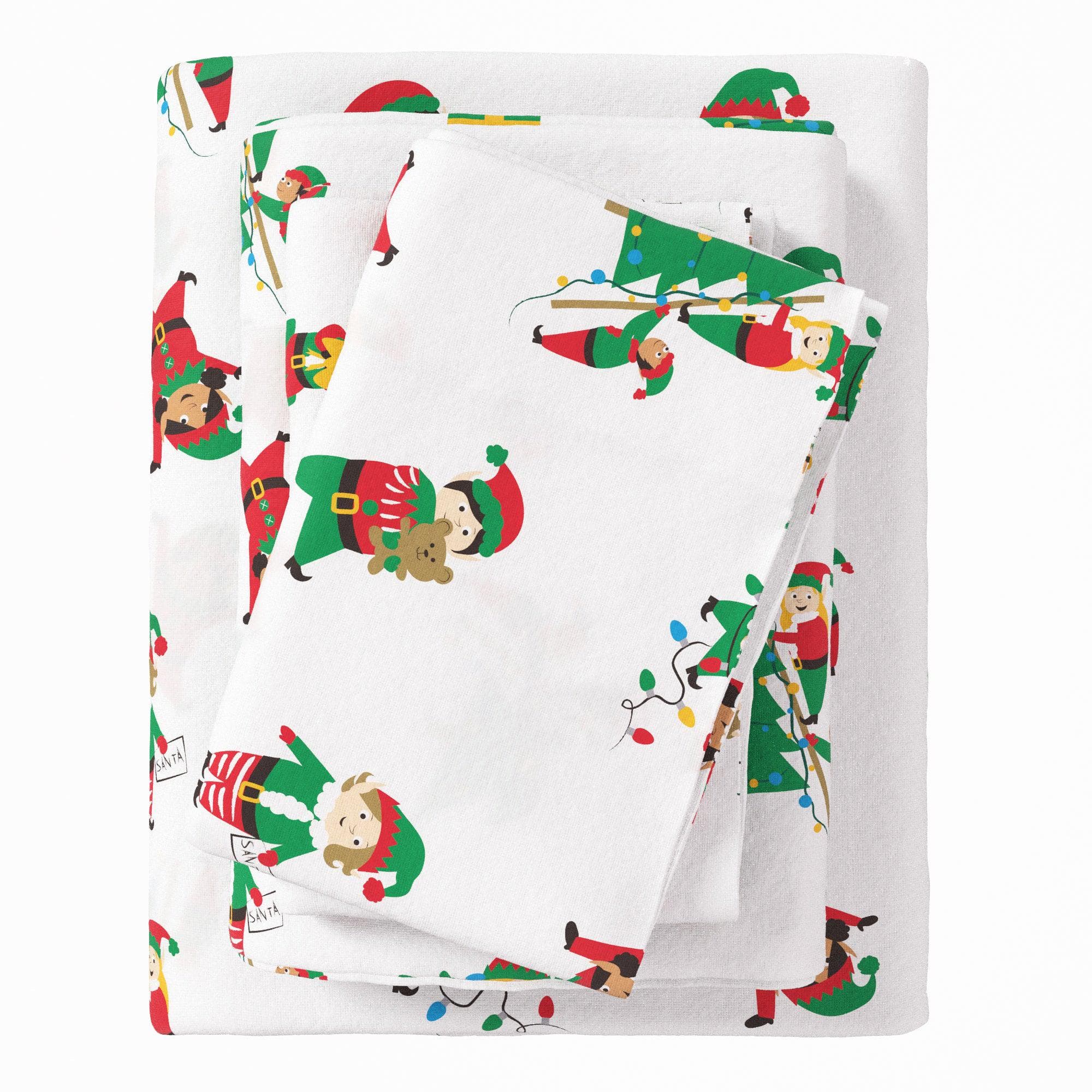 4-Piece Turkish Cotton Christmas Flannel Sheet - Whittaker Collection - The Peony Haus
