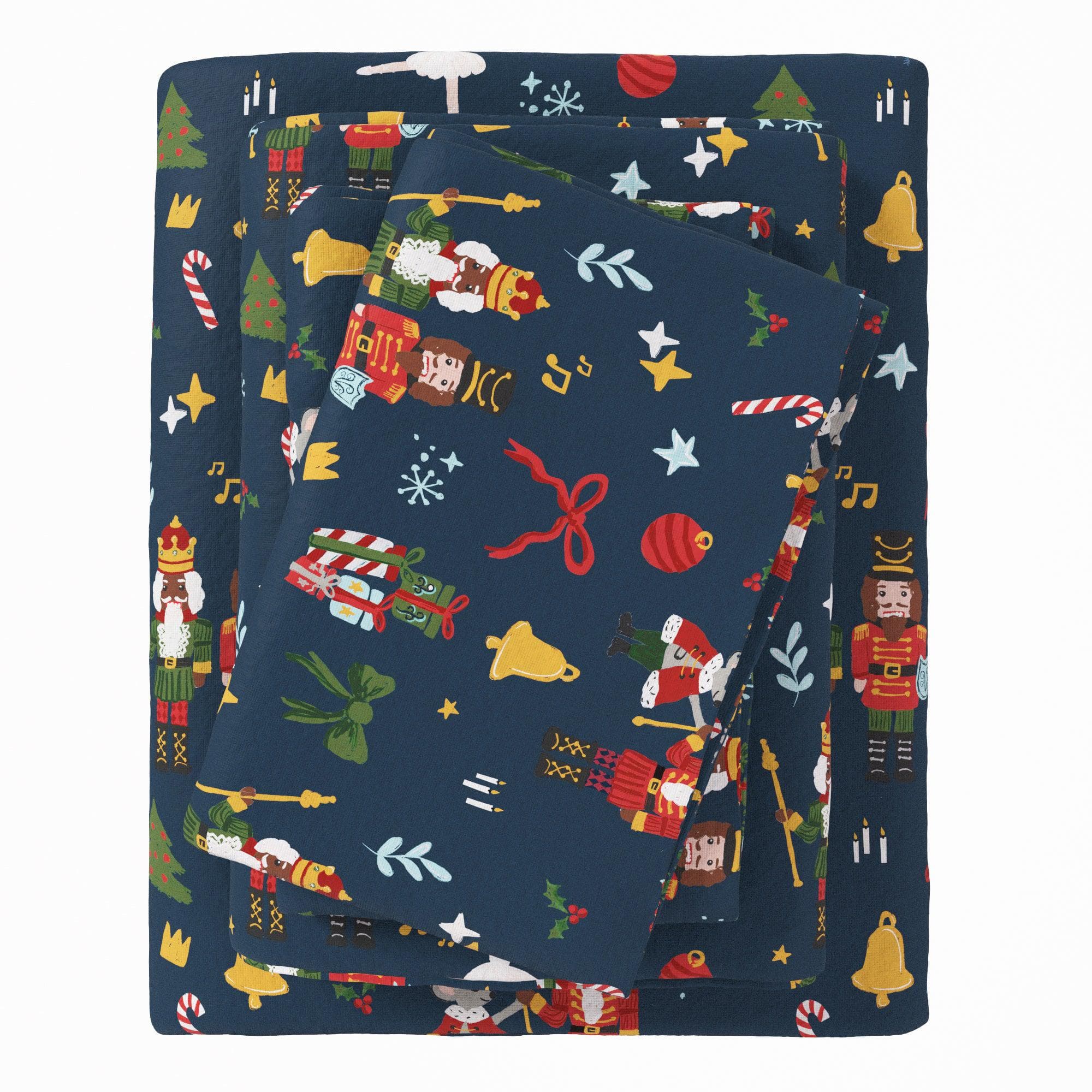 4-Piece Turkish Cotton Christmas Flannel Sheet - Whittaker Collection - The Peony Haus