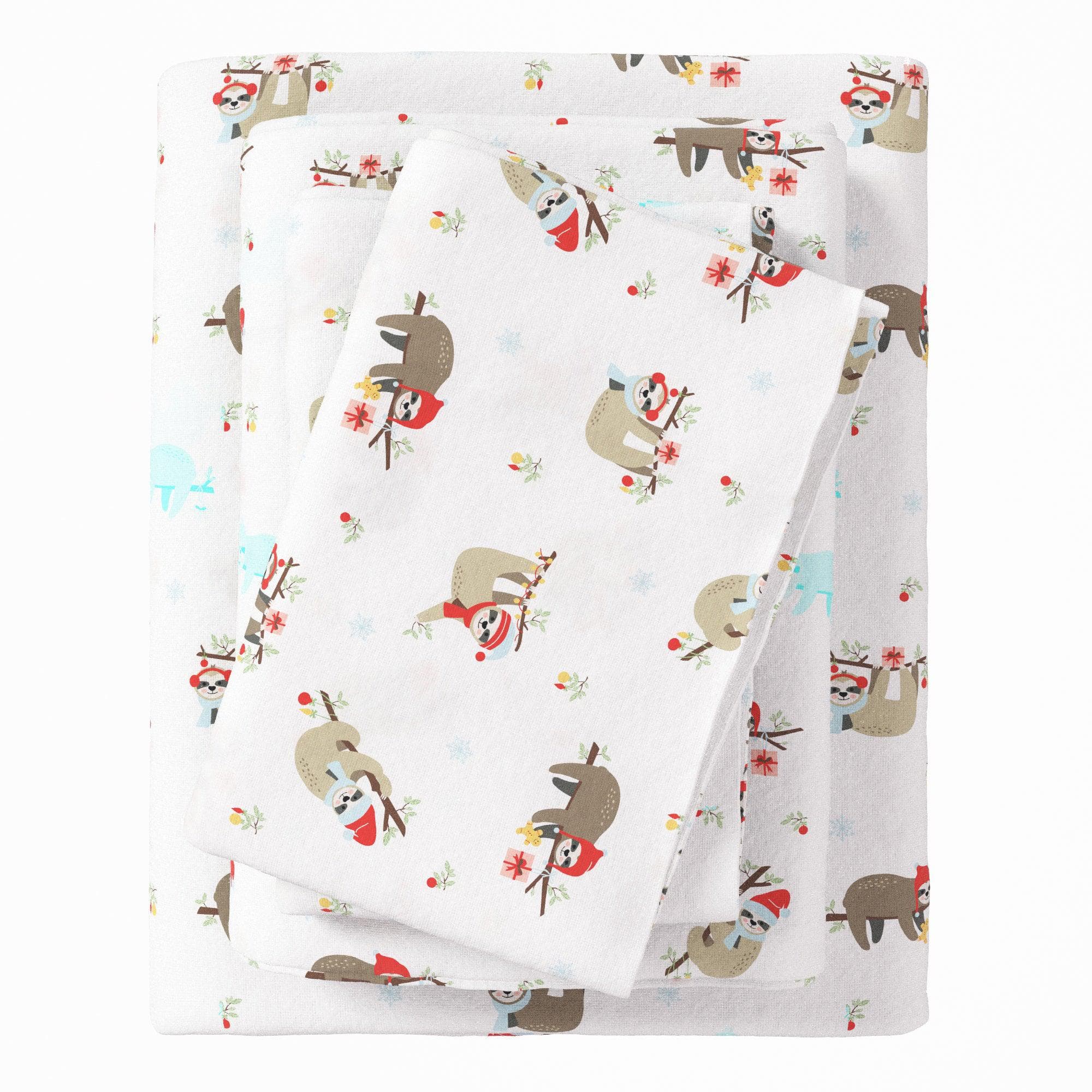 4-Piece Turkish Cotton Christmas Flannel Sheet - Whittaker Collection - The Peony Haus