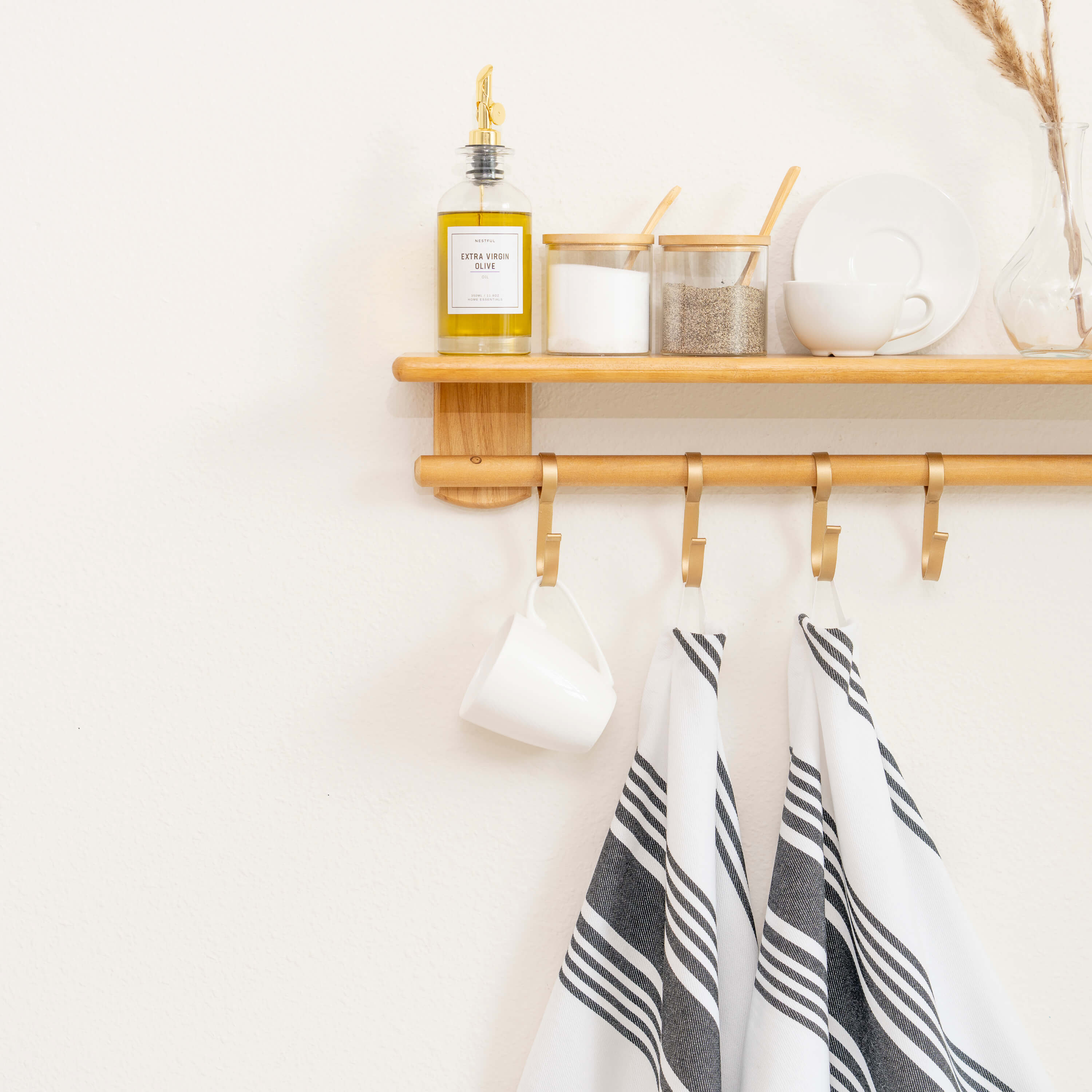 Striped Kitchen Towels - The Peony Haus