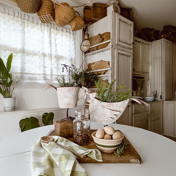 Indoor/Outdoor Distressed Hen Planter, Choose Your Style - The Peony Haus