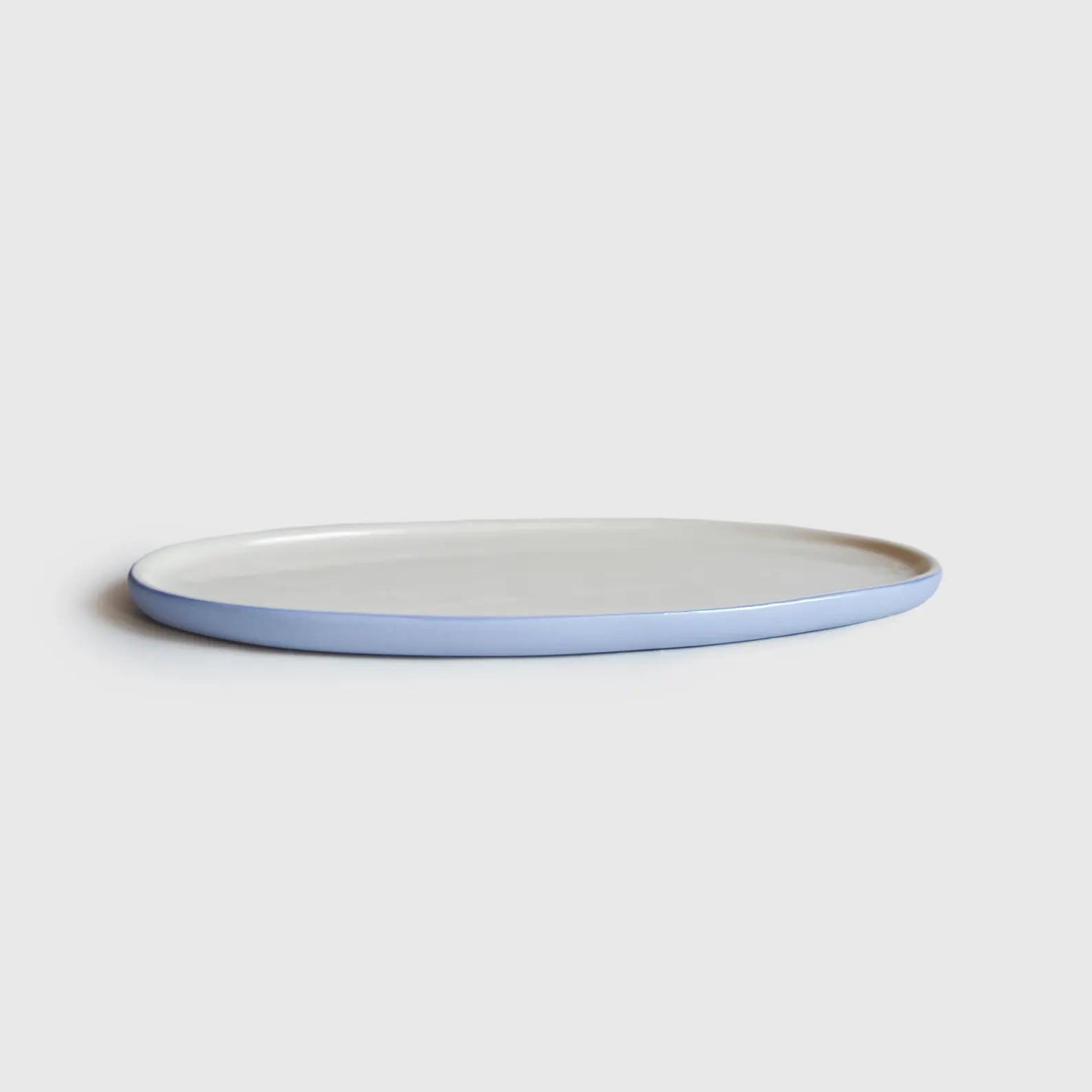 Handmade Porcelain Oval Serving Platter. Forget-me-not/Chocolate - The Peony Haus