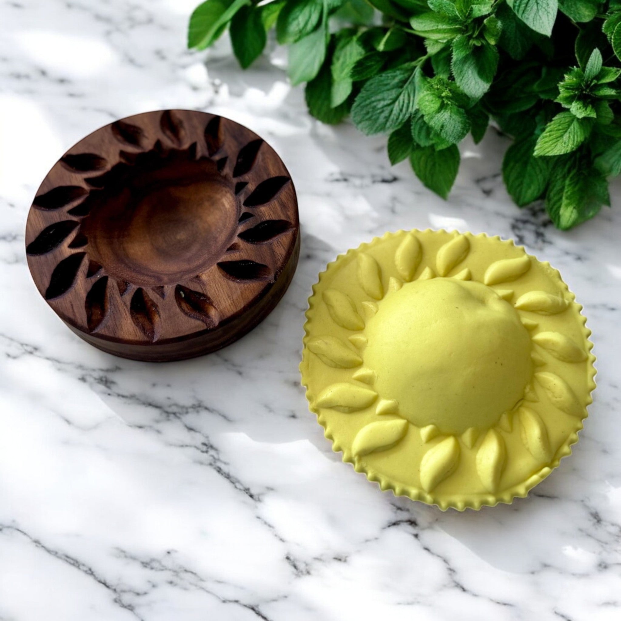 Artisan Ravioli Mold – Solid Wood, Detailed Design - The Peony Haus