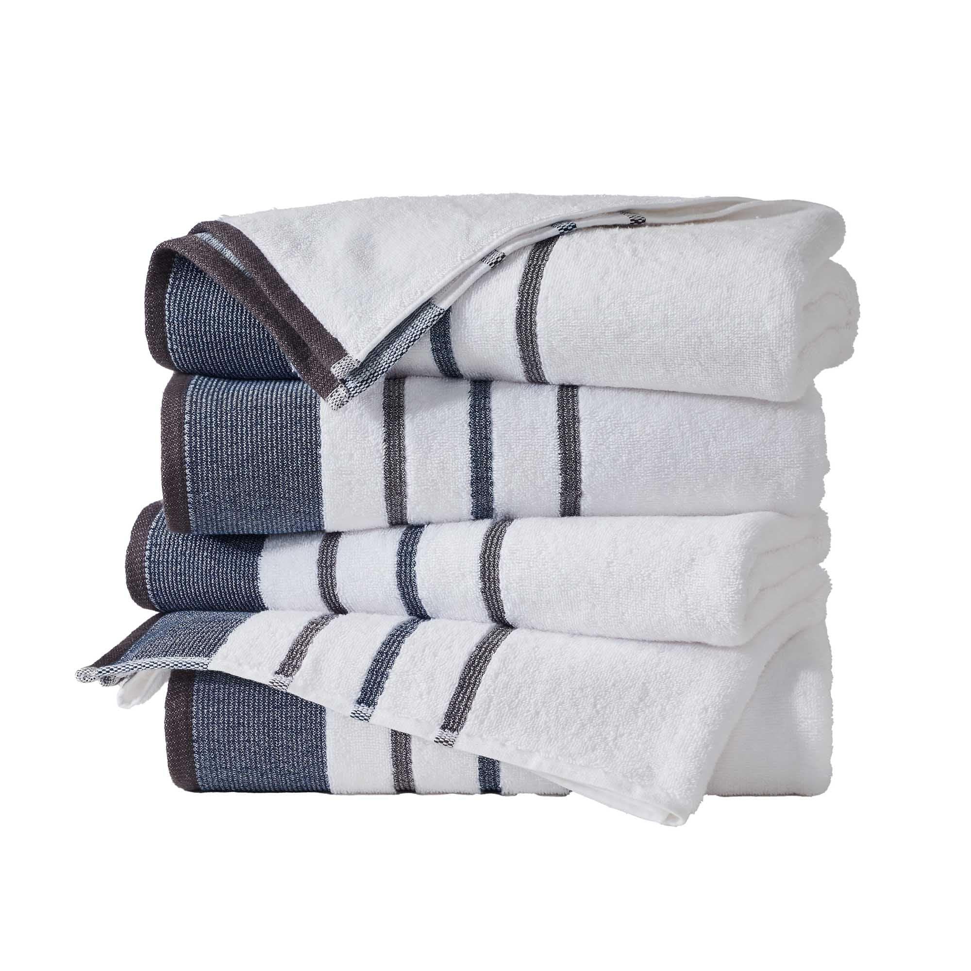 Decorative Cotton Stripe Bath Towel Set - Noelle Collection - The Peony Haus