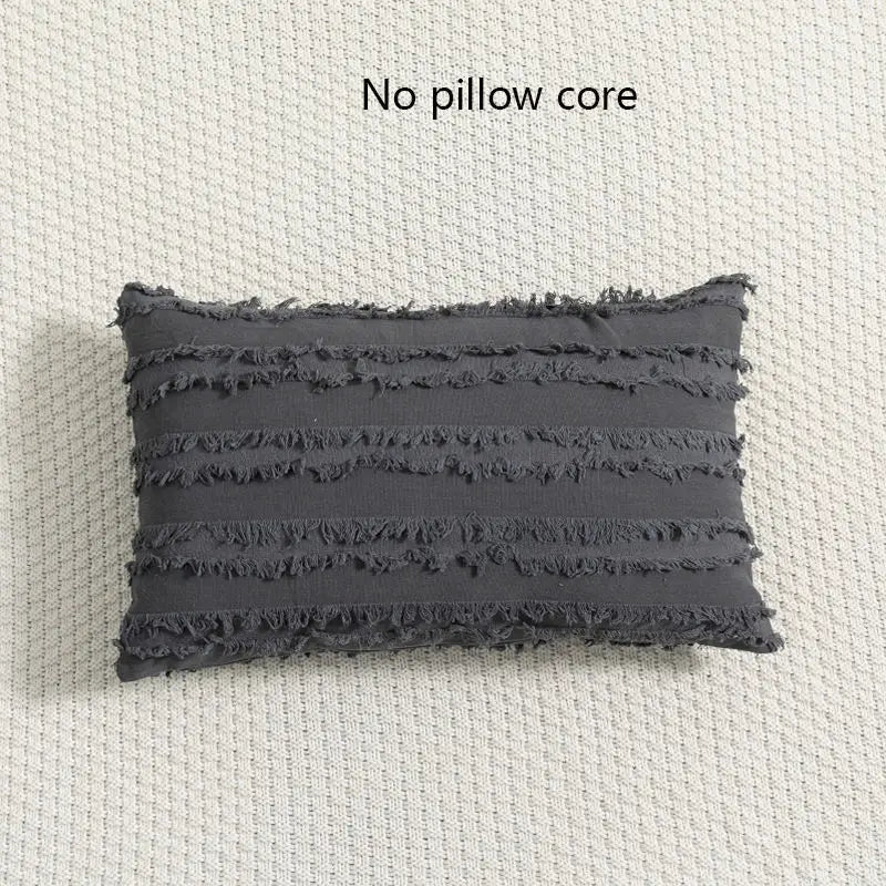 Nordic Cotton Linen 3D Plush Jacquard Sofa Cushion - The Peony Haus