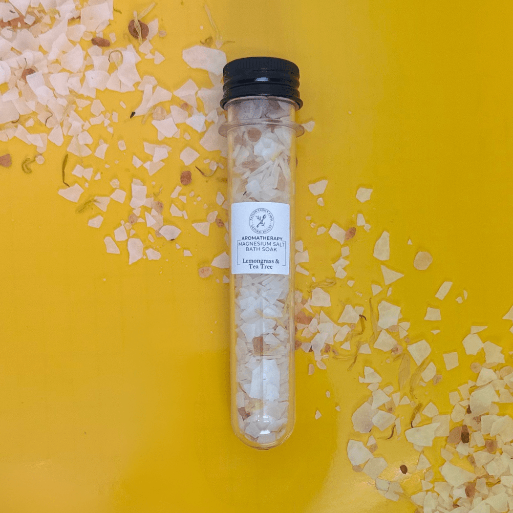 Lemongrass & Tea Tree Magnesium Salt Tube - The Peony Haus